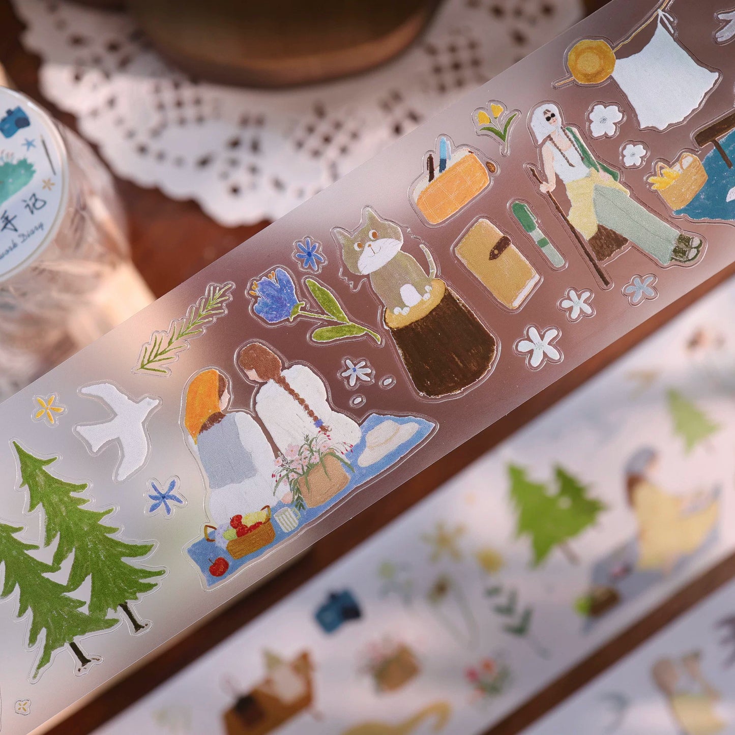 YiEr Vol8【Wind Field Notes】Salt Series Kiss-cut Washi Tape and PET Stickers