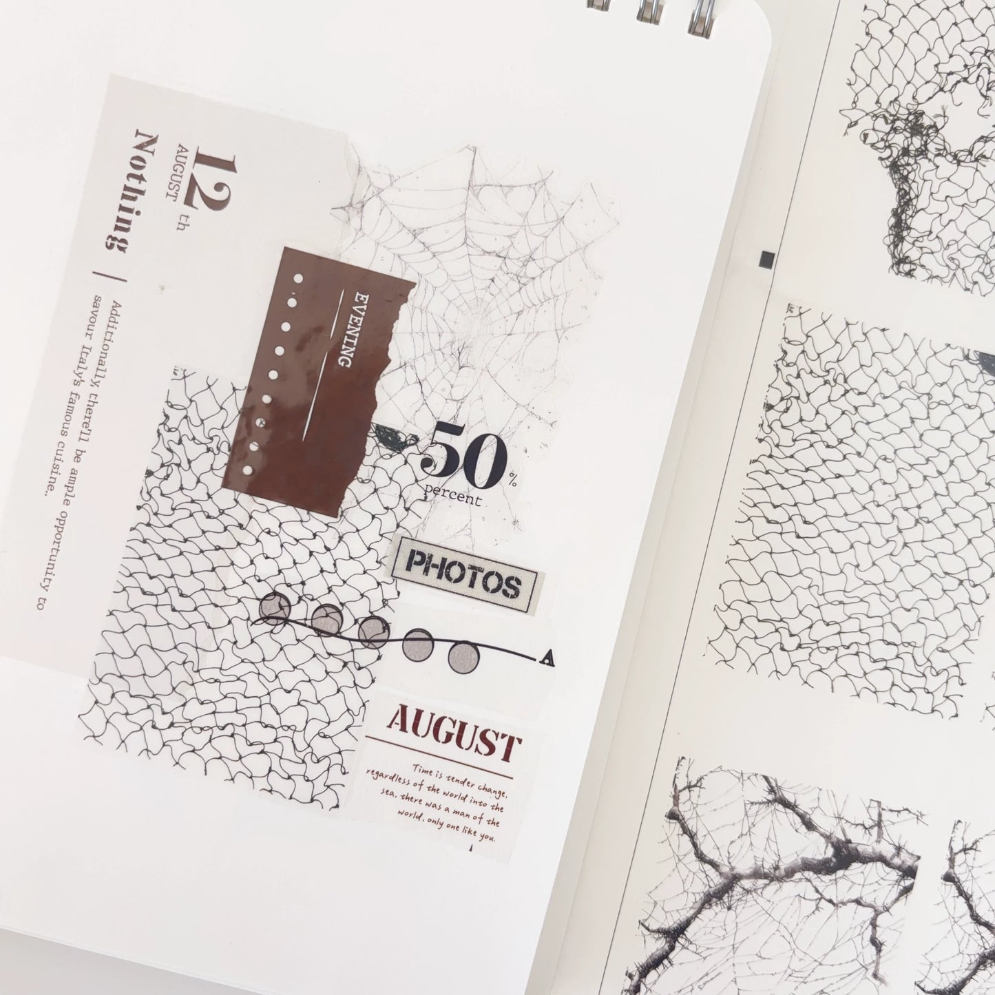 Simple Washi Tape【 Different Feeling 】 Roll Net Smoke Background Color Block Stickers Dreamy