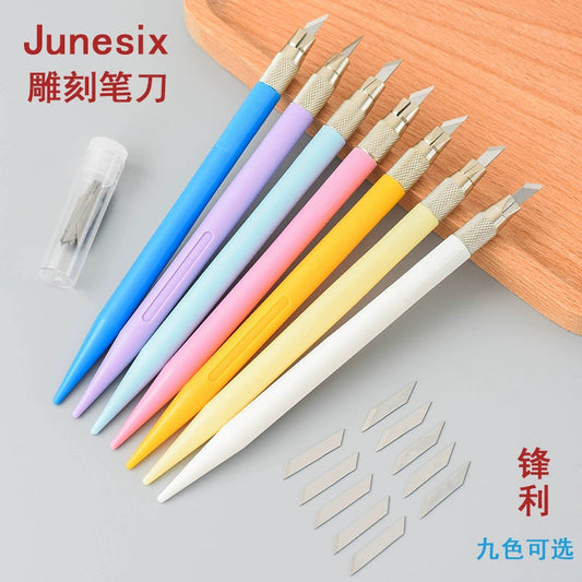 Handheld Pen Knife,Cutting Pad,Cutting tape,Cutting Pen Knife,Rubber Seal Carving Knife,Cutting Paper Pen,Handmade Knife,Art Knife