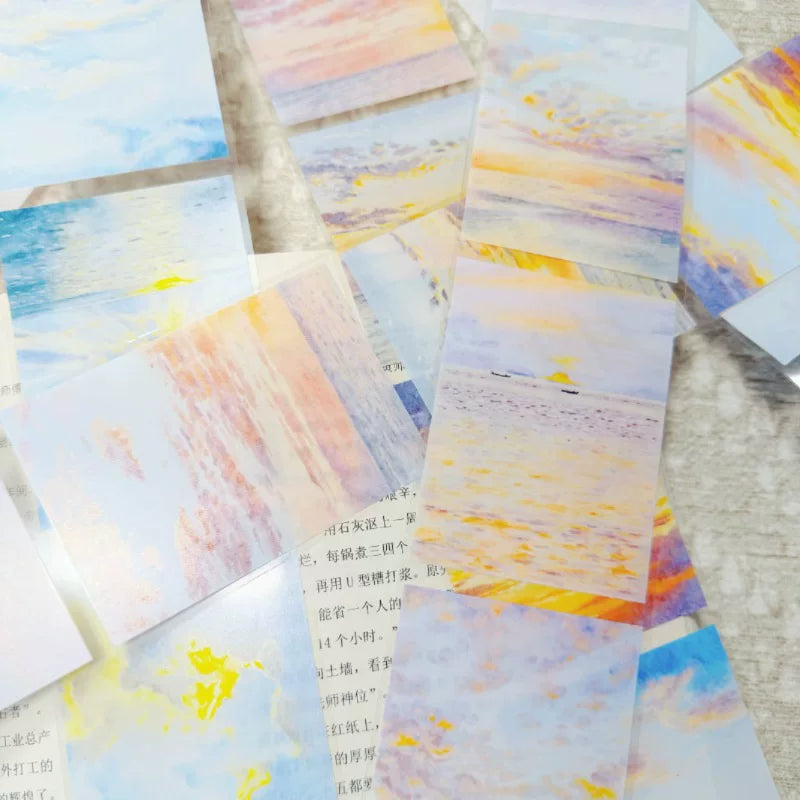 ZaoZao Vol3【Sky Color】Original Design Kiss-Cut Washi PET Tape Stickers,for Scrapbook Supplies,Journaling,Junk Journal,Bullet Journal,Planner Stickers