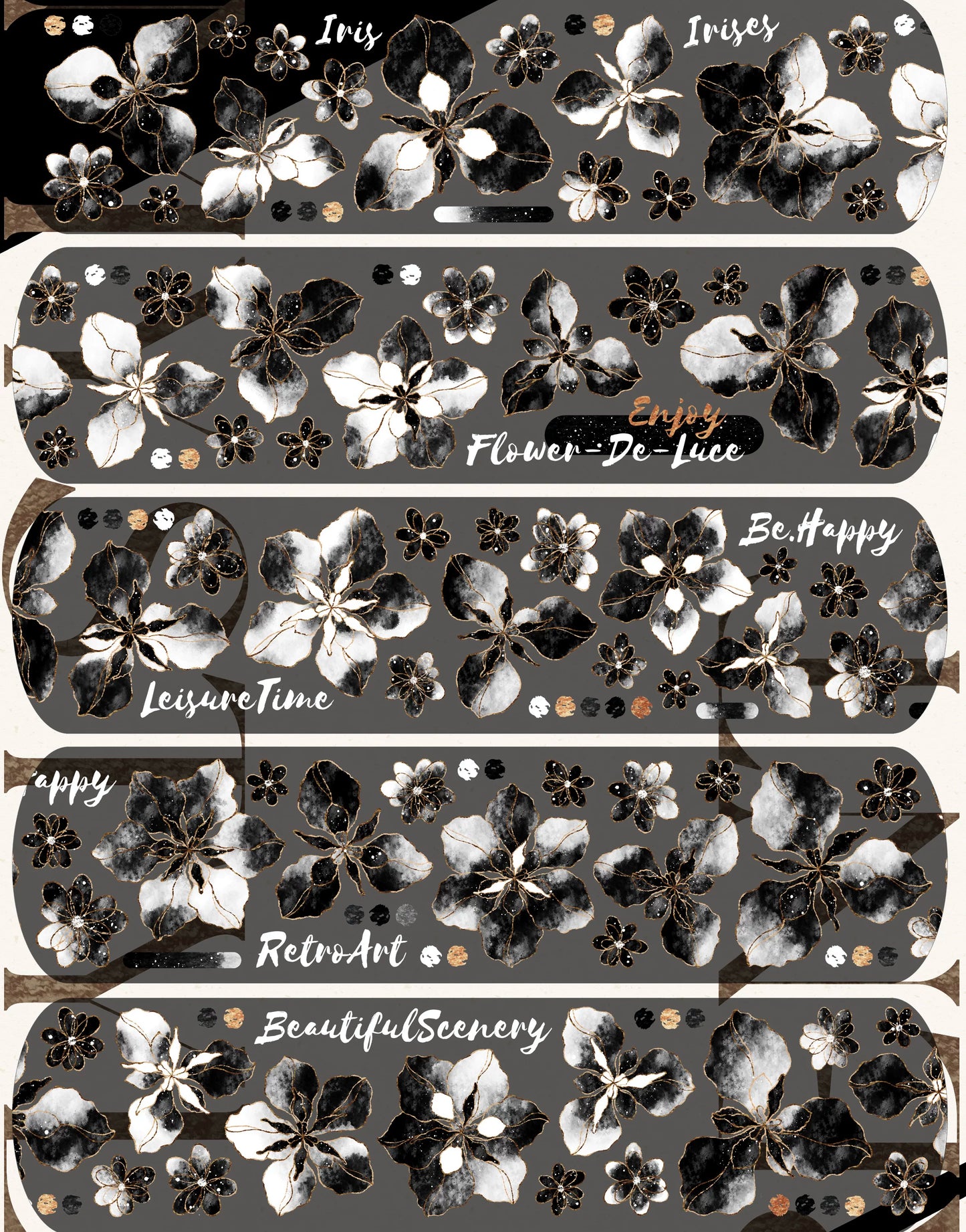 Linlanxi Vol13【Dark Kite Flowers Gradually】Original Design Retro Exquisite Vintage Decorative Washi/Pet Tape