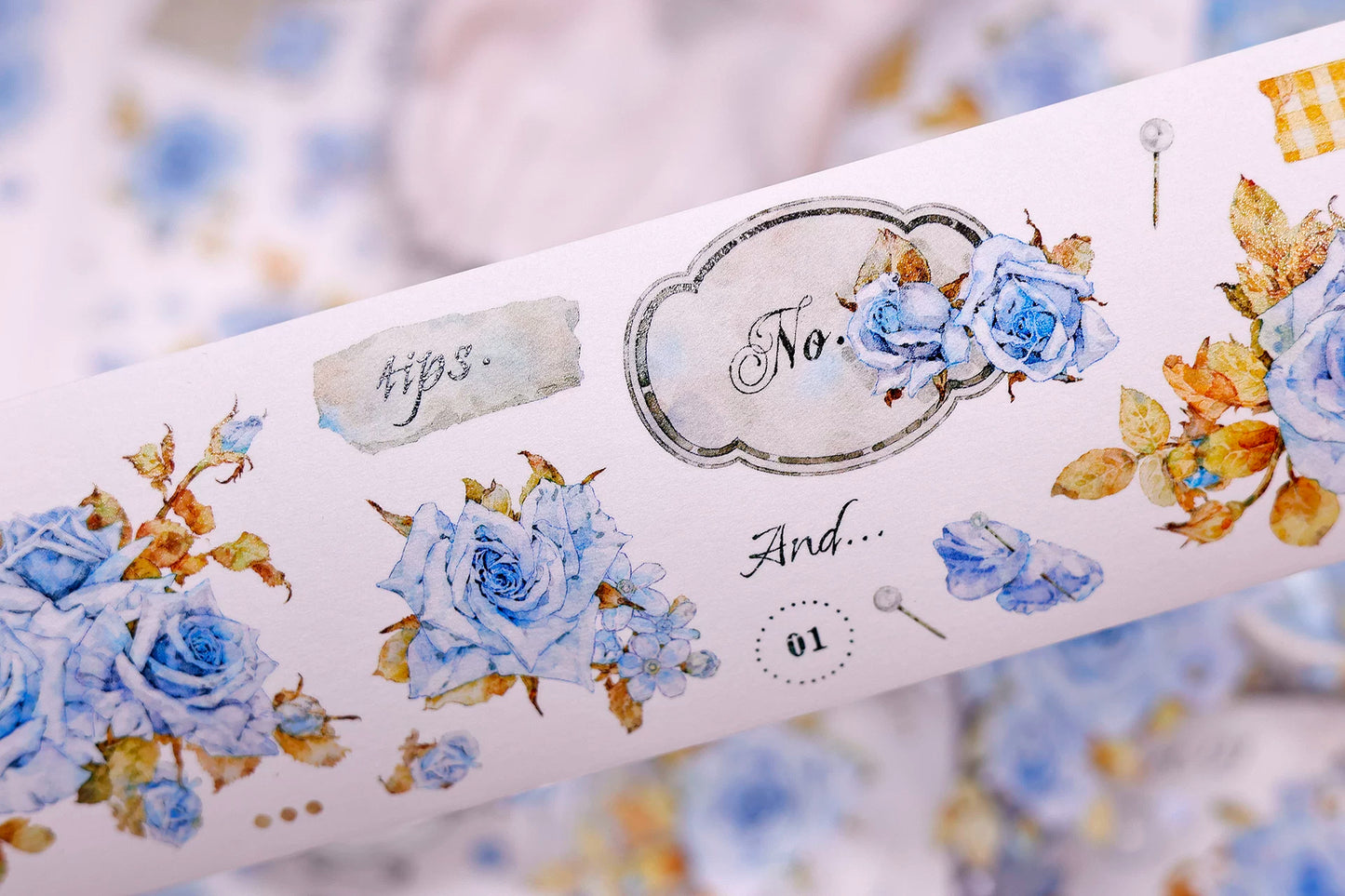 XiaoBaiJia Salt Series【Clear Dew】Pre-cut Orginal Design Floral Washi/Pet Tape Light Retro Stickers