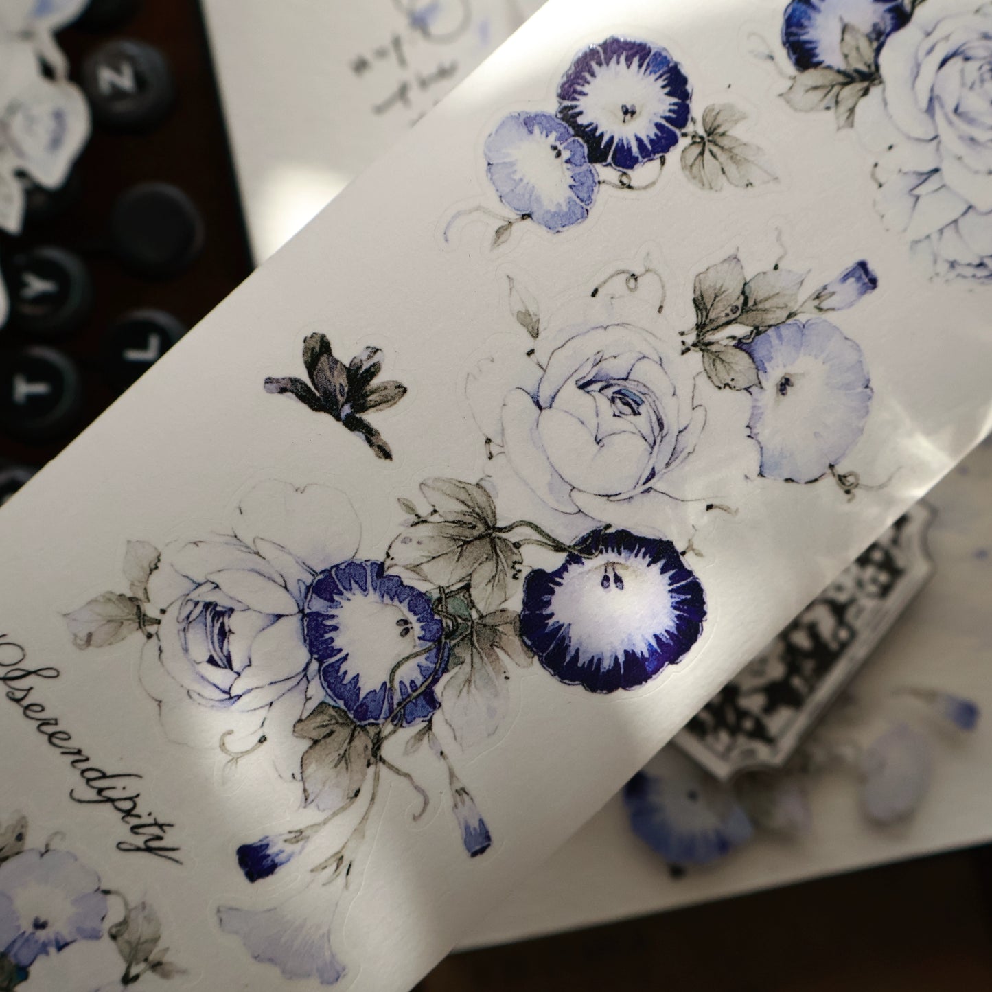 YiEr Vol15【Open Window and See Flowers】Orginal Design Pre-cut Washi/Pet Floral Tape Light Retro Landscaping Stickers