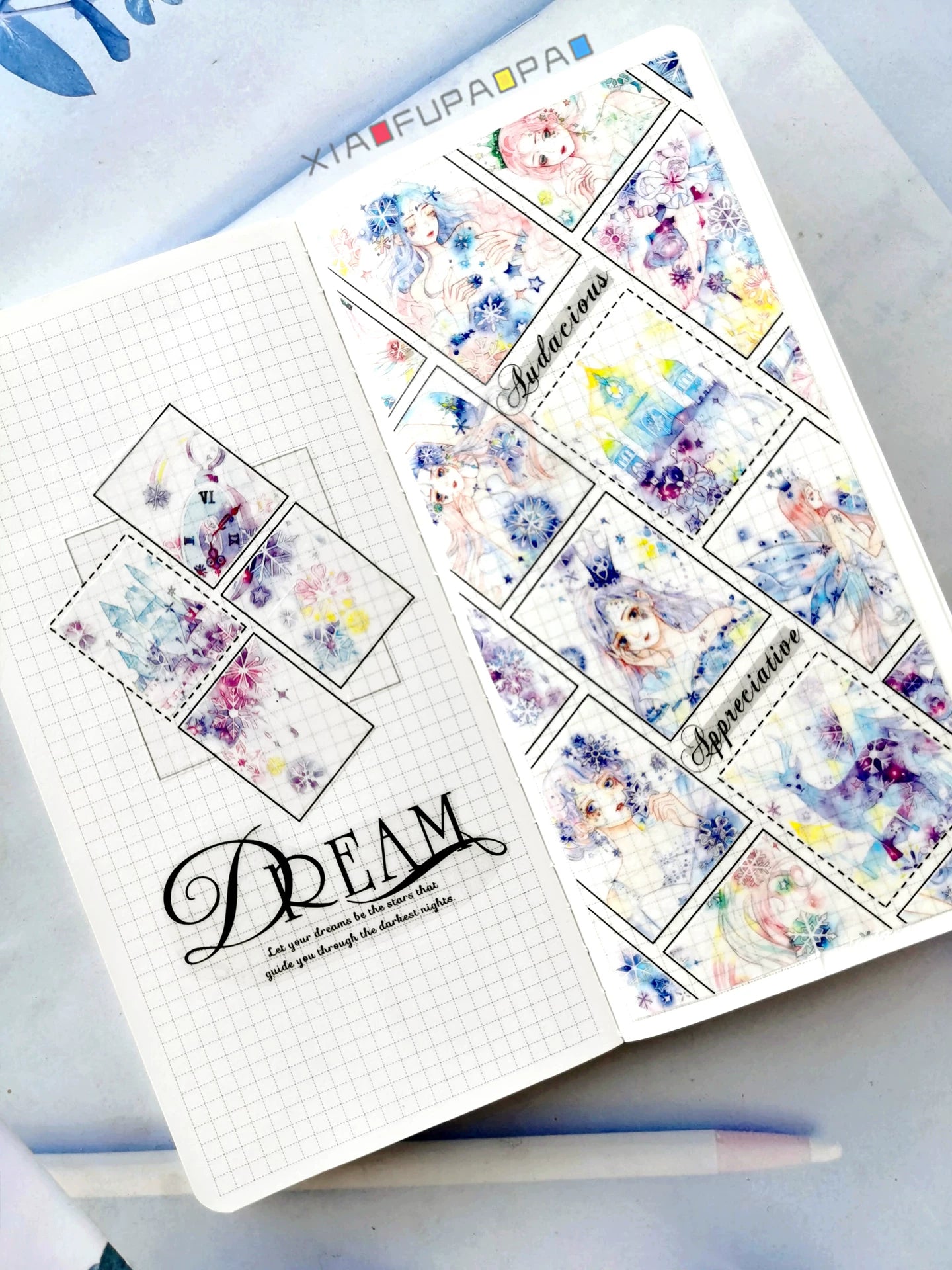 Small Floating Bubble Typesetting5 Washi Tape Basic Lazy Border Frame Suitable for A6/B6/A5