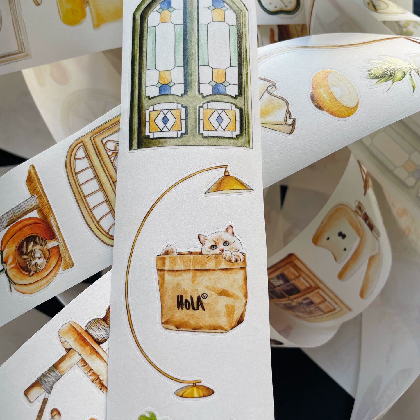 ZaoZao Vol3【Small Object】Original Design Kiss-Cut Washi PET Tape Stickers,for Scrapbook Supplies,Journaling,Junk Journal,Bullet Journal,Planner Stickers