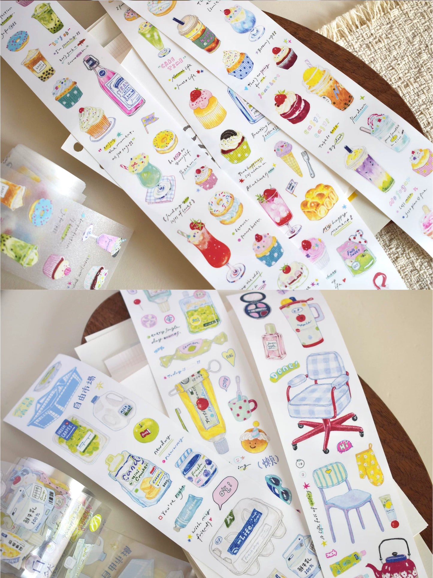 Dover Original【Cold Drinks & Desserts Theme】Salt-style Cute Pre-cut Washi Tape Sticker
