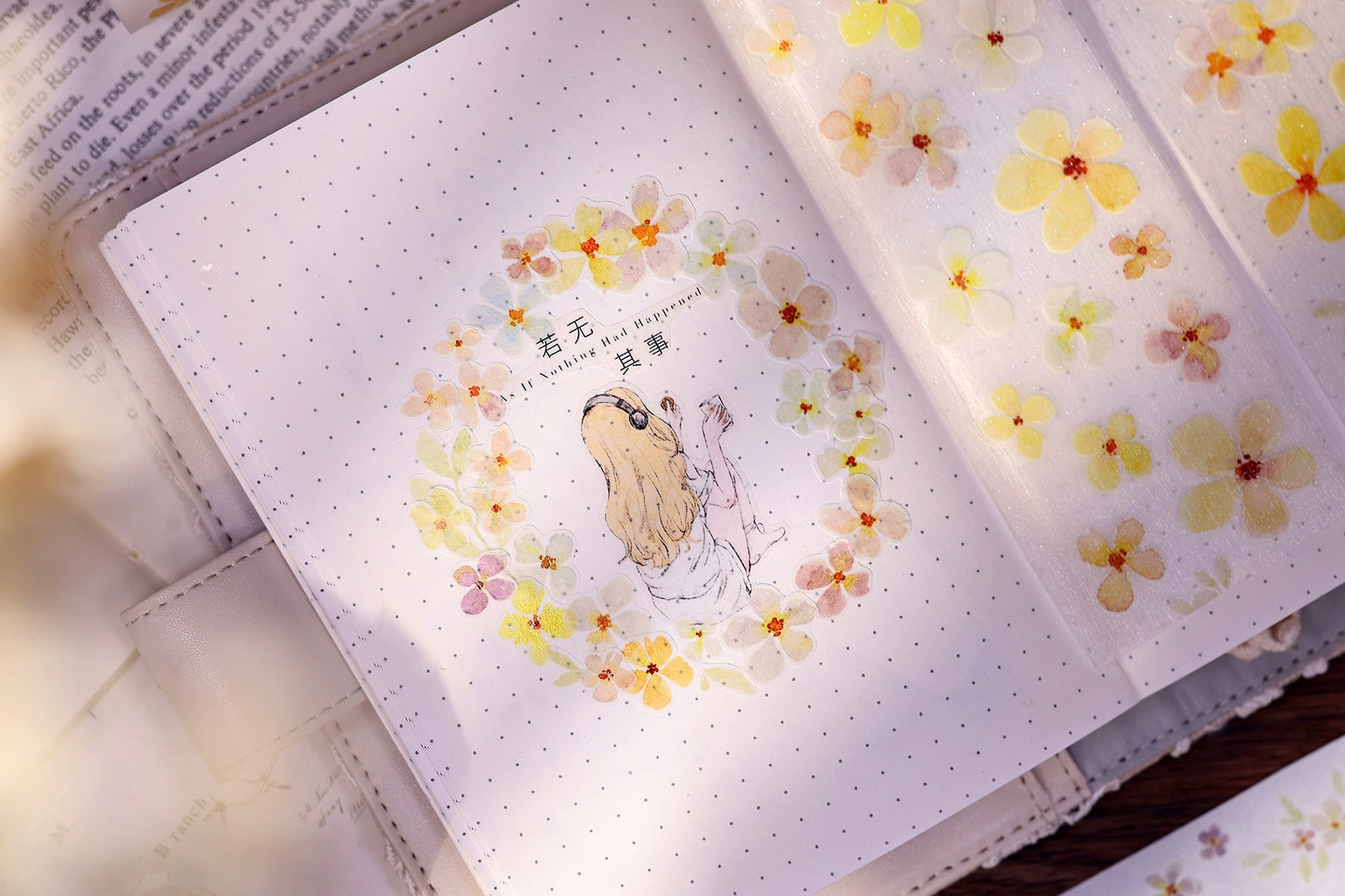 XiaoBaiJia Minimalist Style【Stars】Light Retro Orginal Design Washi Pet Tape Landscape Stickers