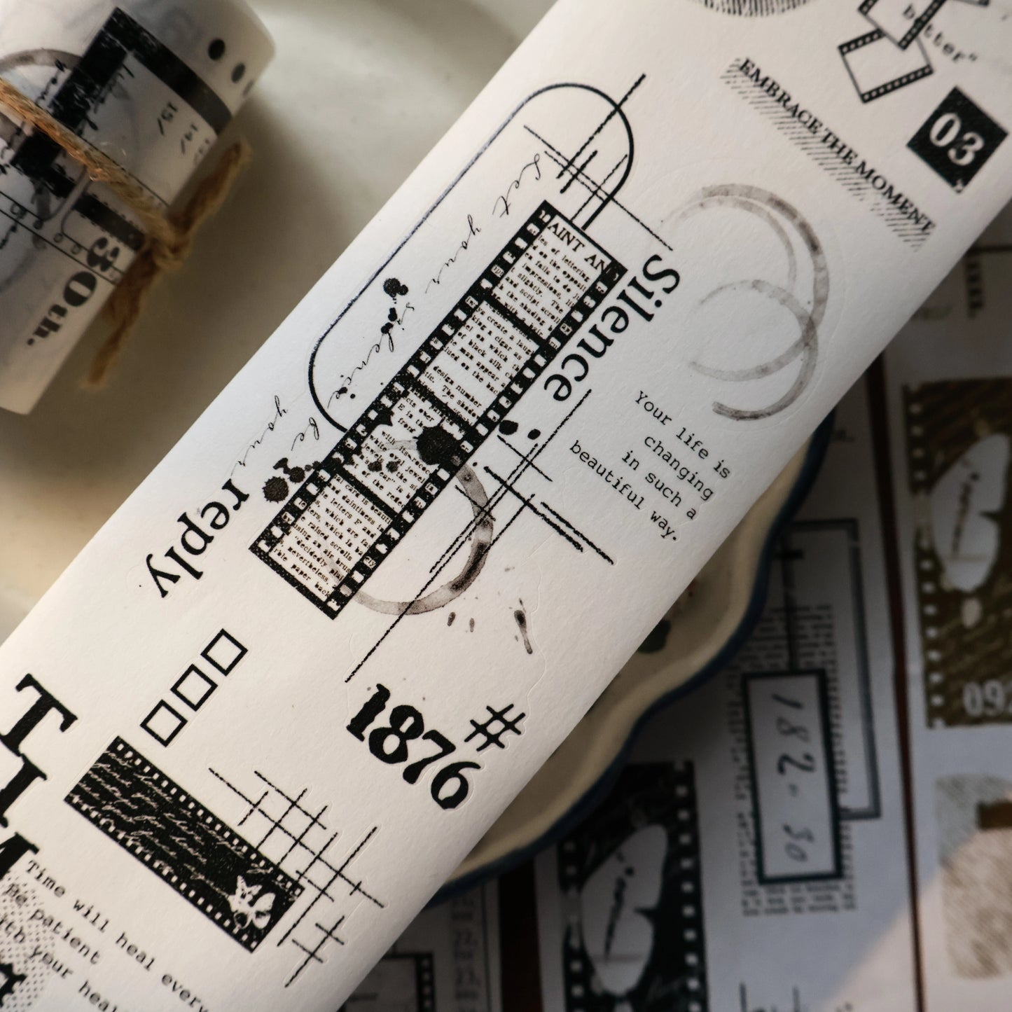 YiEr Vol15【Old Collection】Orginal Design Pre-cut Washi/Pet Floral Tape Light Retro Landscaping Stickers