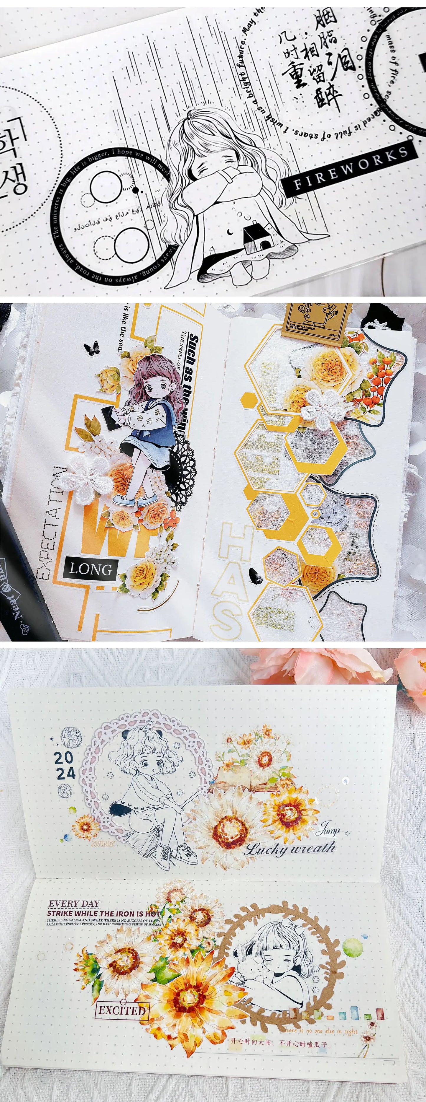 XingXing Vol2【Twinkle Summer】 Pre-cut Light Retro Washi/PET Tape
