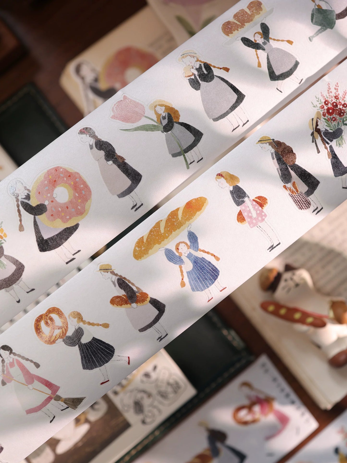 YiEr Vol8【Flower Eating Leisure】Salt Series Pre-cut Orginal Design Washi Tape and PET Stickers