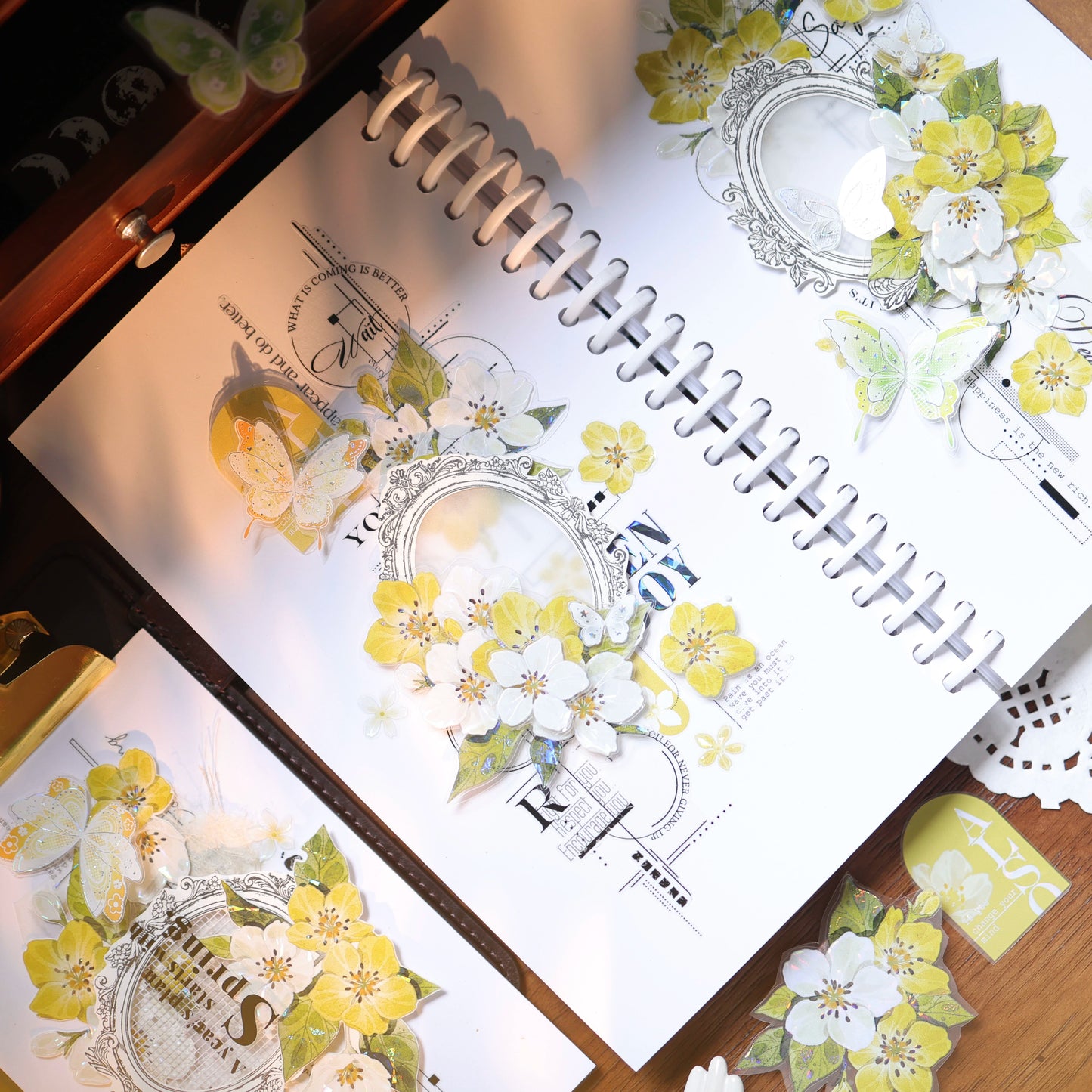YiEr Vol17【Frames and Lines】Kiss-cut Backgroud Washi Tape and PET Stickers