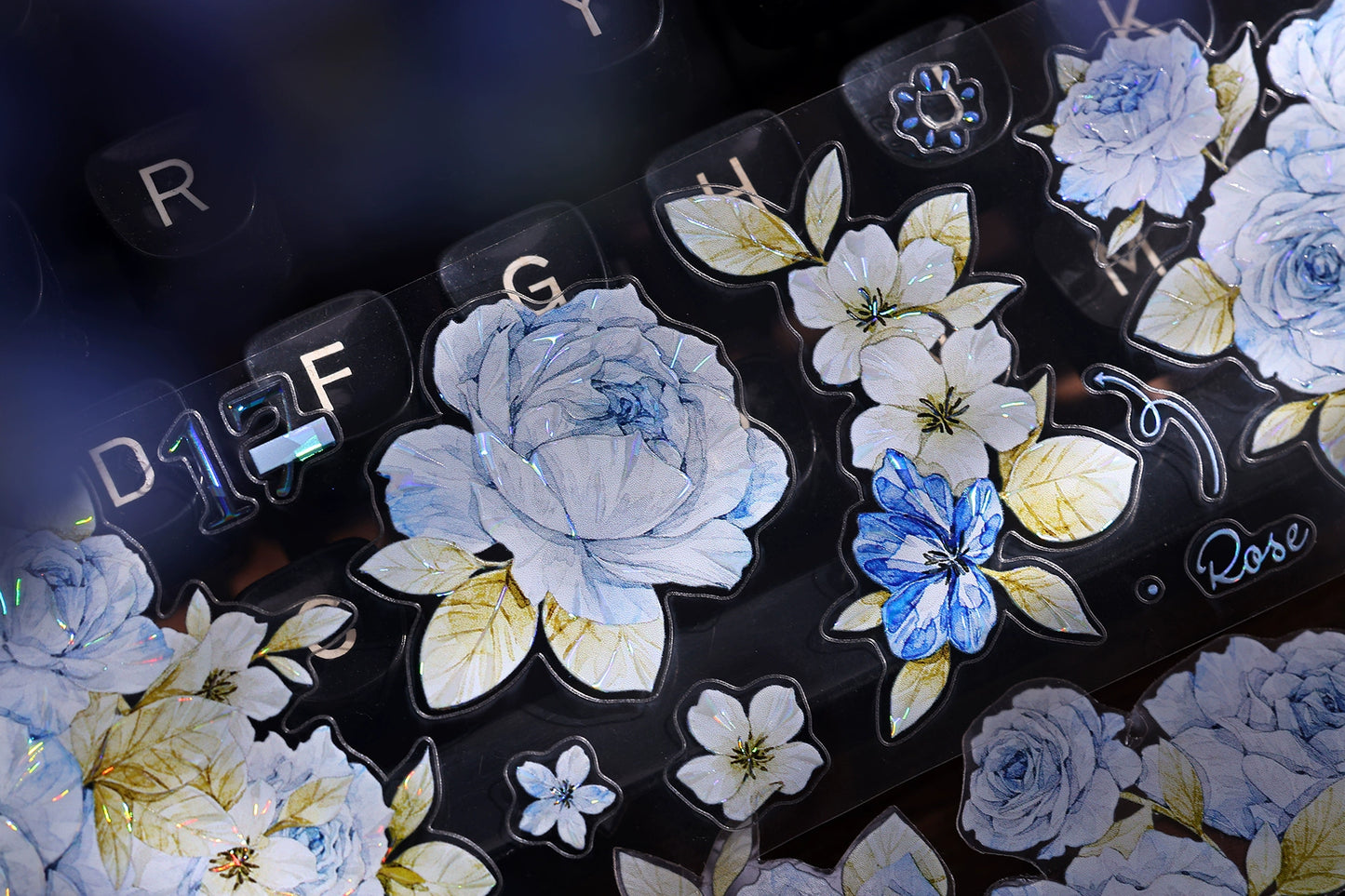 XiaoBaiJia【Jian Shi Blue】Light Retro Orginal Design Washi Pet Tape Landscape Stickers