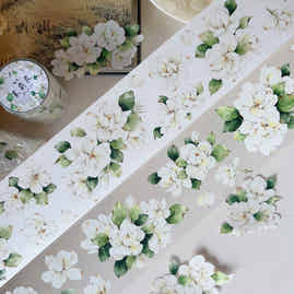 YiEr Vol11【Jasmine Flower】Floral Washi Tape and PET Stickers