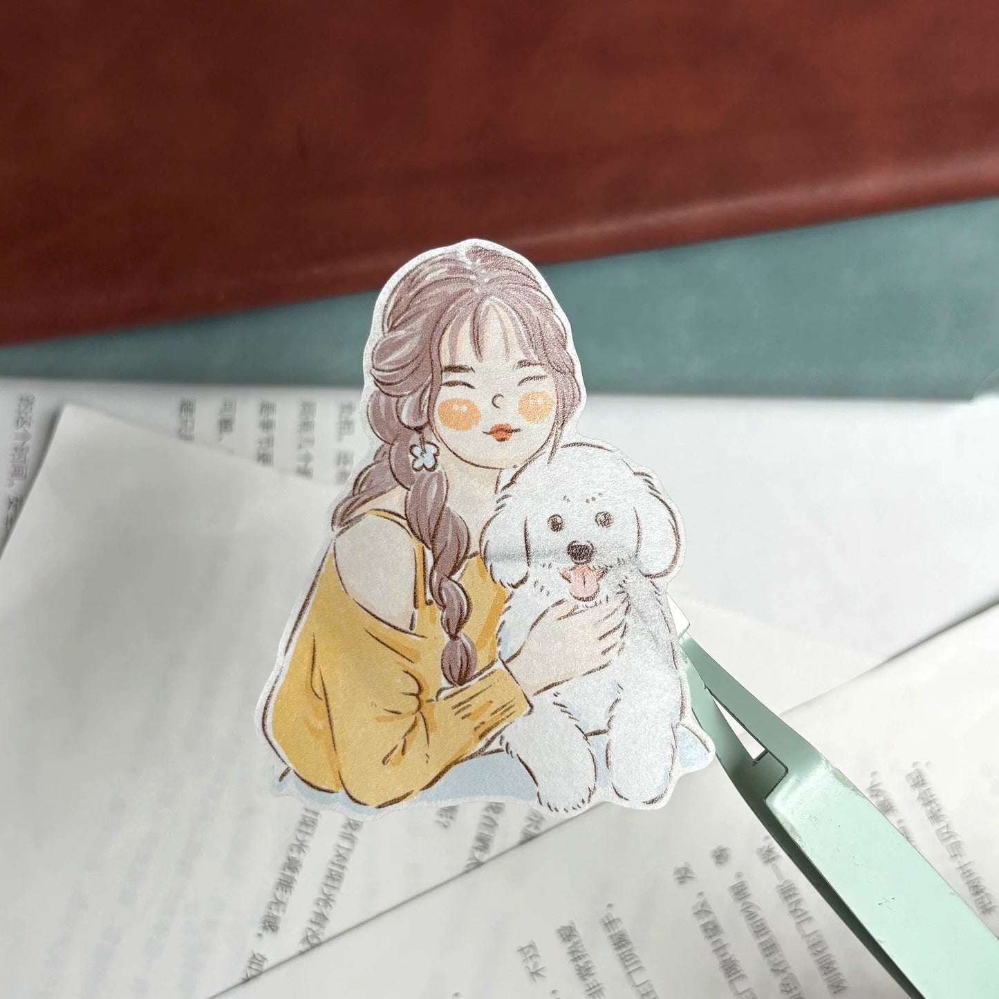ZiYuanSu【Cute Pet Time】Cat and Dog Scene Pre-cut Washi/PET Tape