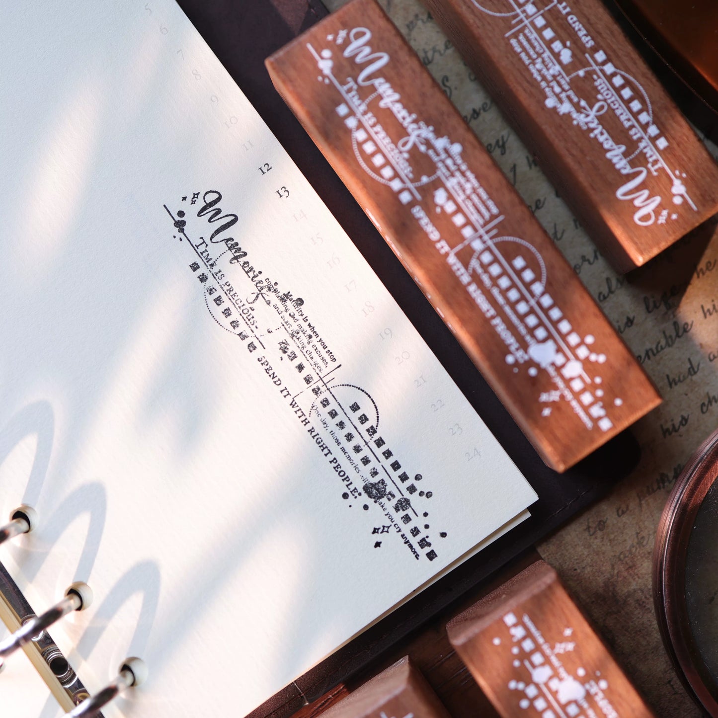 YiEr Vol17【Base Stamp】Imported Maple Red Rubber and Maple Wood Stamp
