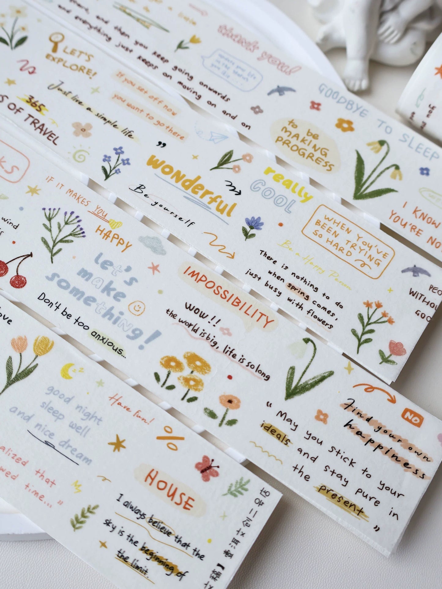 YiEr Minimalist Style Vol3【Handwritten Manuscript】Light Retro Orginal Design Washi Pet Tape Landscape Stickers