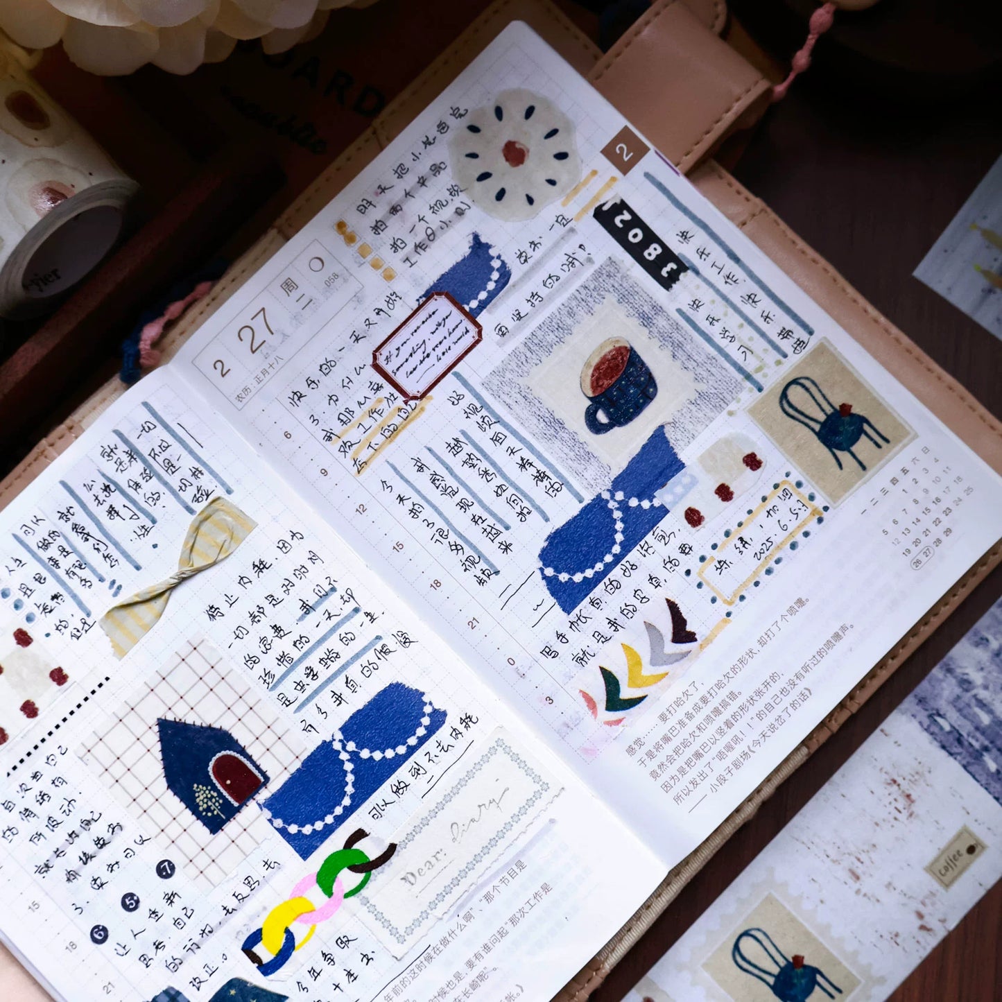YiEr Minimalist Style Vol4【Old Tune】Pre-cut Light Retro Orginal Design Washi Pet Tape Landscape Stickers