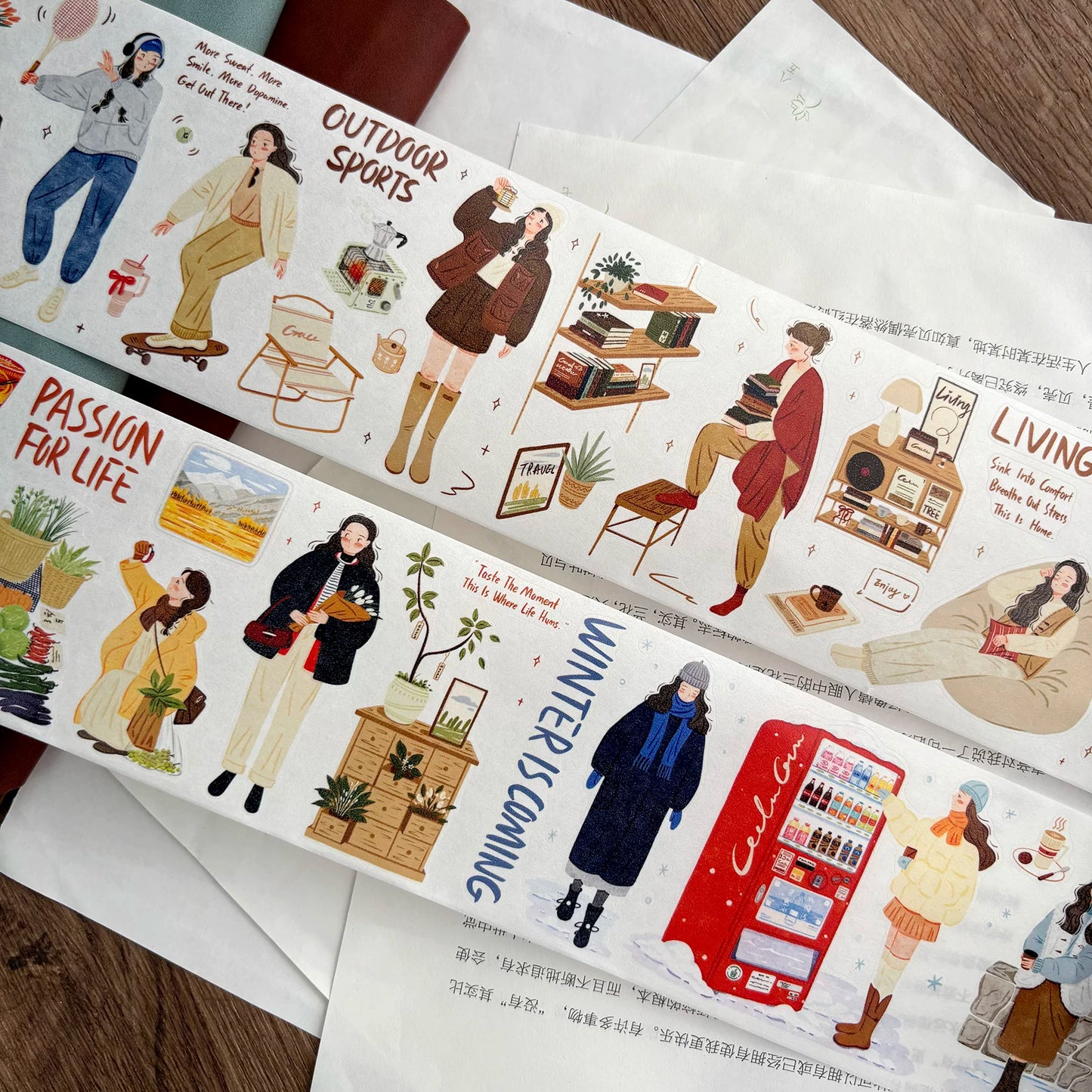 ZiYuanSu【Warm Winter】Background Scene Pre-cut Washi/PET Tape