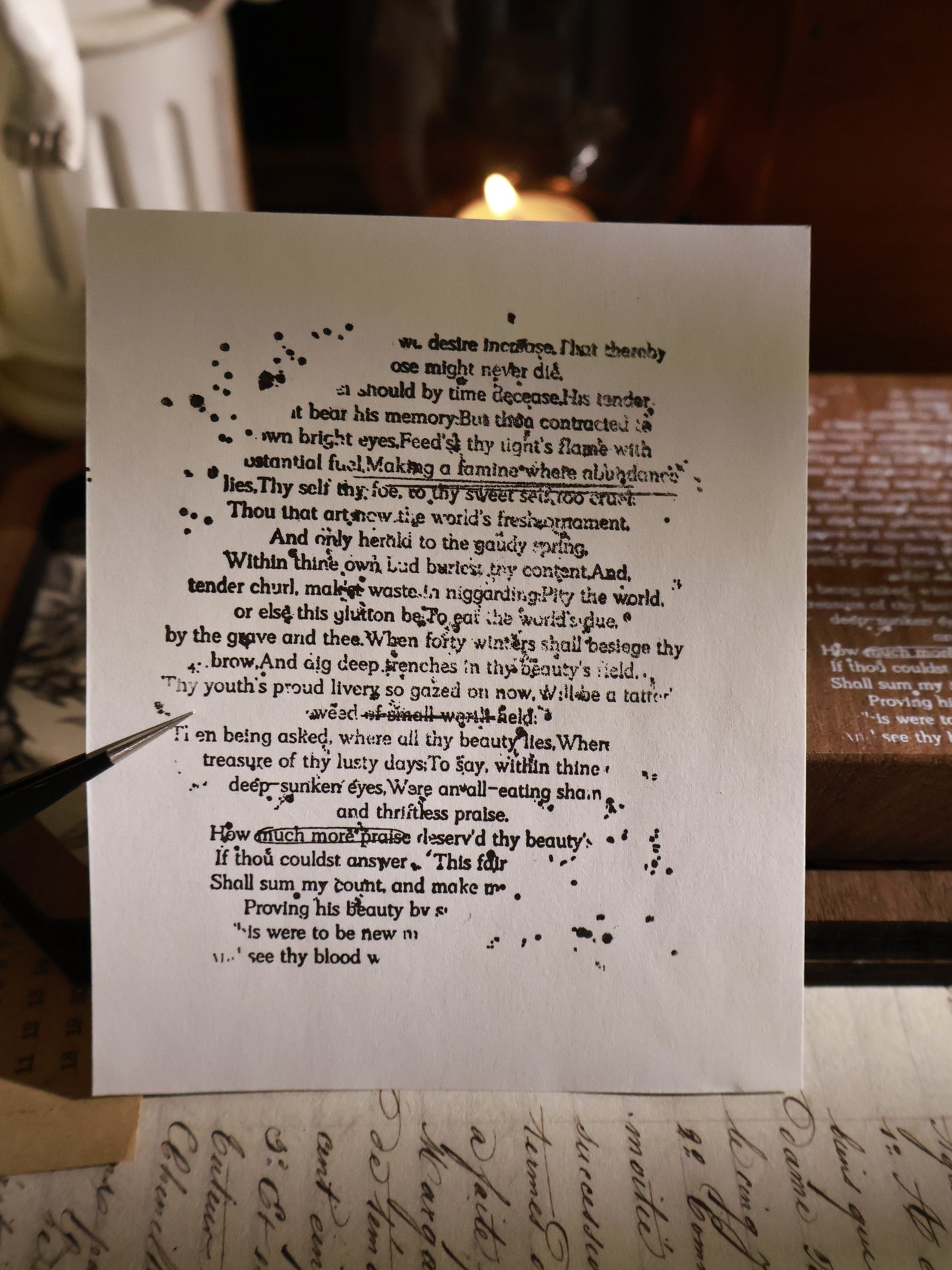 YiEr 【English Base Stamp】Upgraded Red Rubber Retro Stamp