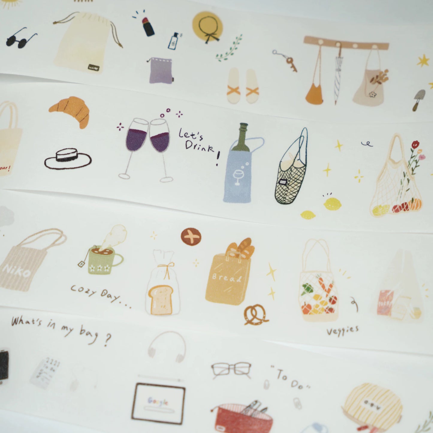 A Bit of A Studio【What's in My Bag】Pre-cut Camp/Breakfast/Bag/Forest Washi/PET Tape