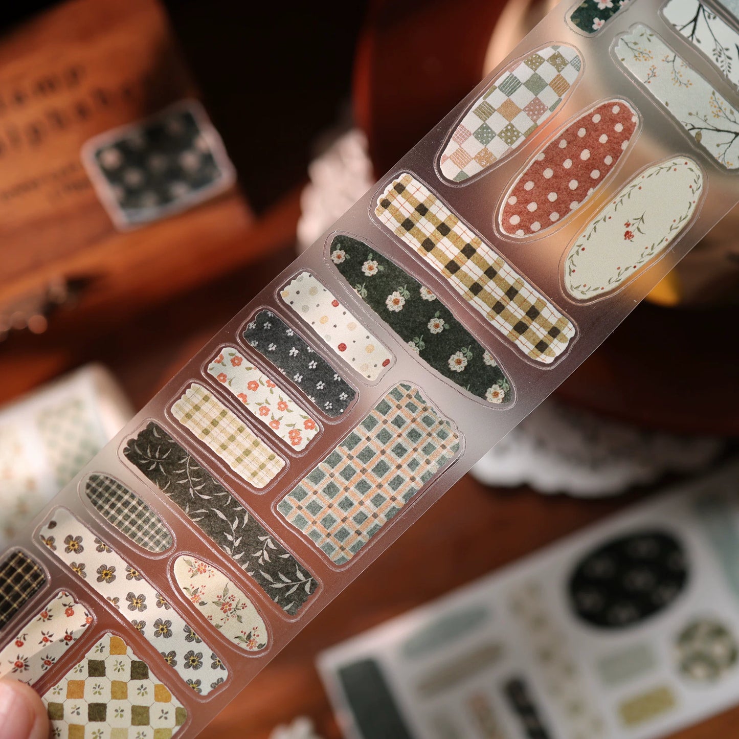 YiEr Vol17【Patchwork Floral】Kiss-cut Light Retro Floral Washi Tape and PET Stickers