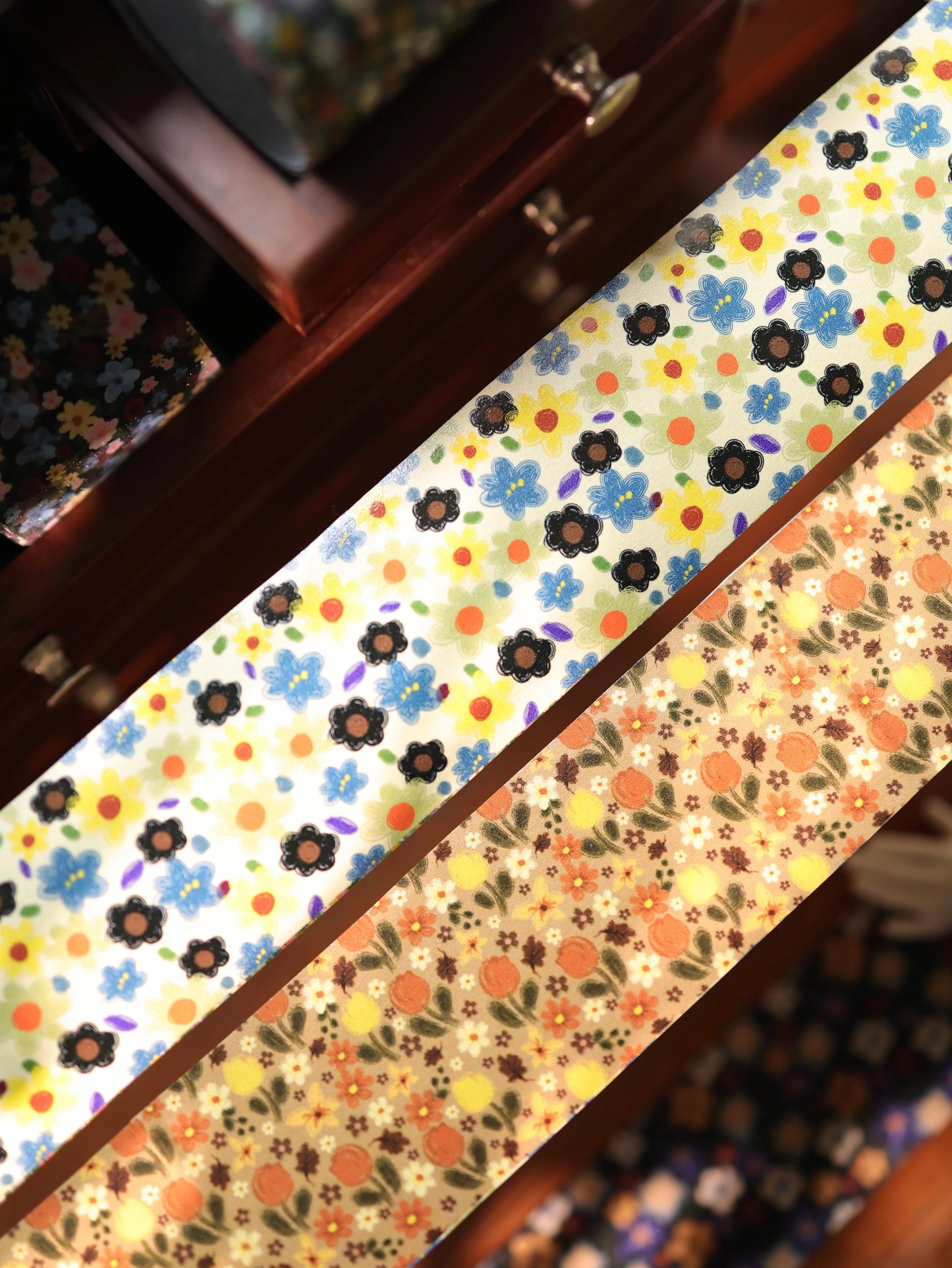 YiEr Vol17【Vintage Original Floral Pattern】Floral Washi Tape and PET Stickers