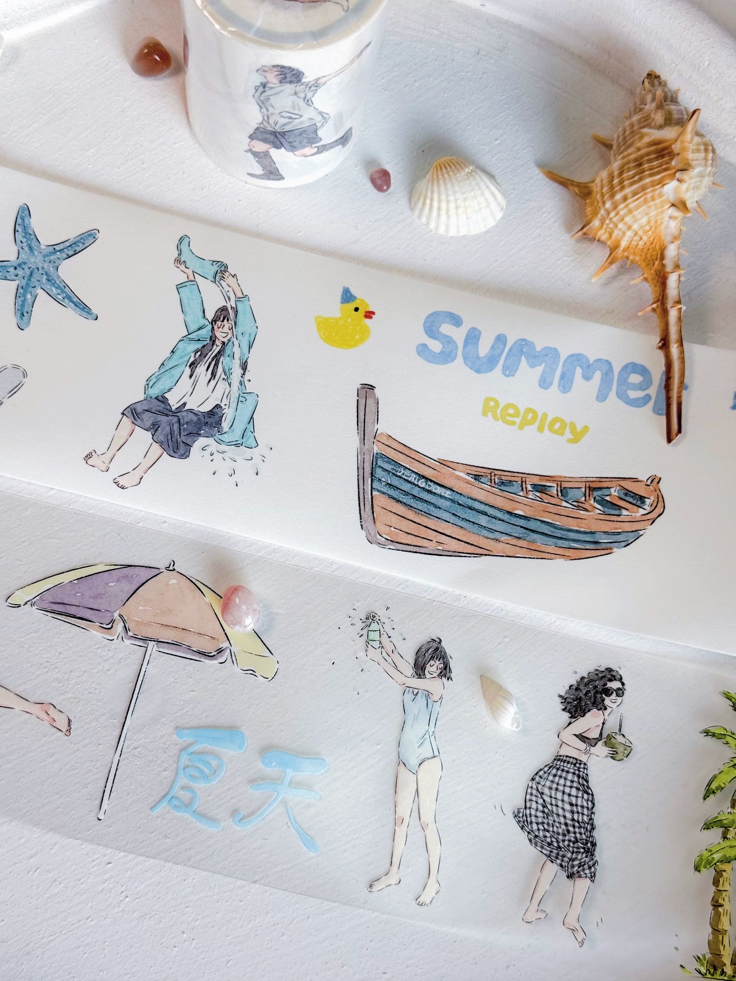 XiYue【Endless Summer】Original Design Washi/PET Tape Stickers