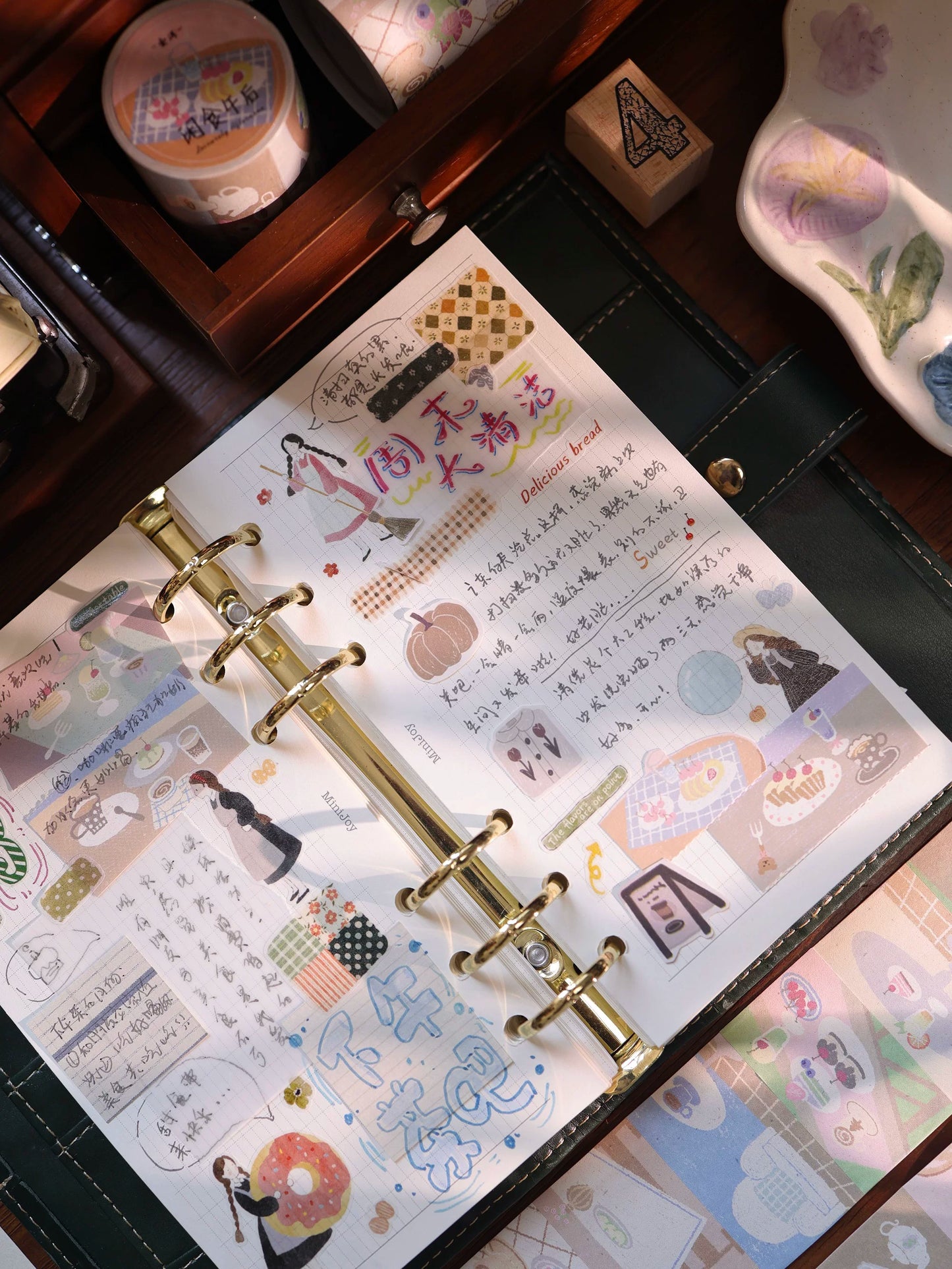 YiEr Vol8【Afternoon Snack】Salt Series Pre-cut Orginal Design Tear-off Notes Roll Washi Pet Tape