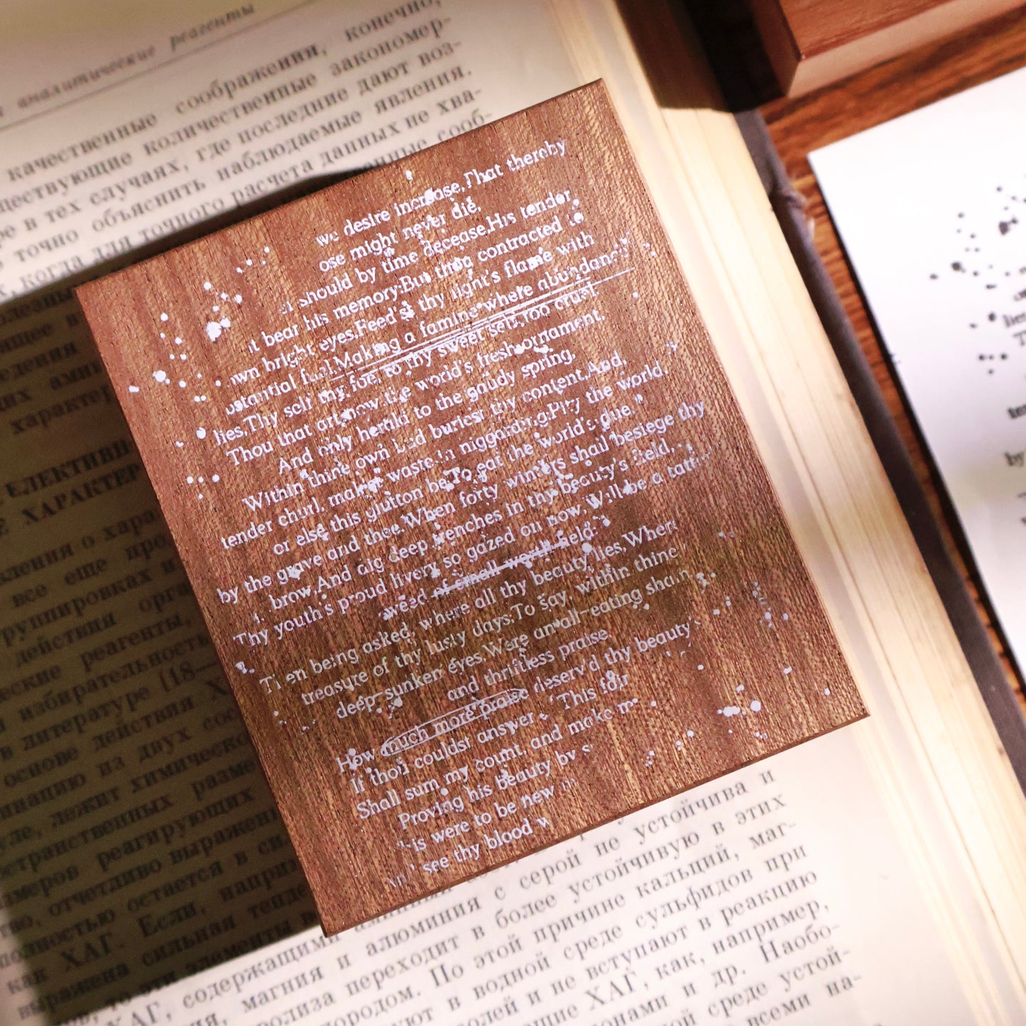 YiEr 【English Base Stamp】Upgraded Red Rubber Retro Stamp