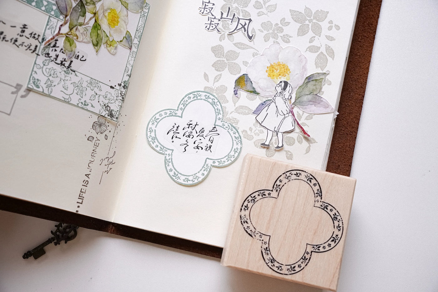 Yuanzi Vol7【Border Series】Upgraded Rubber Retro Maple Stamp for Washi Tape