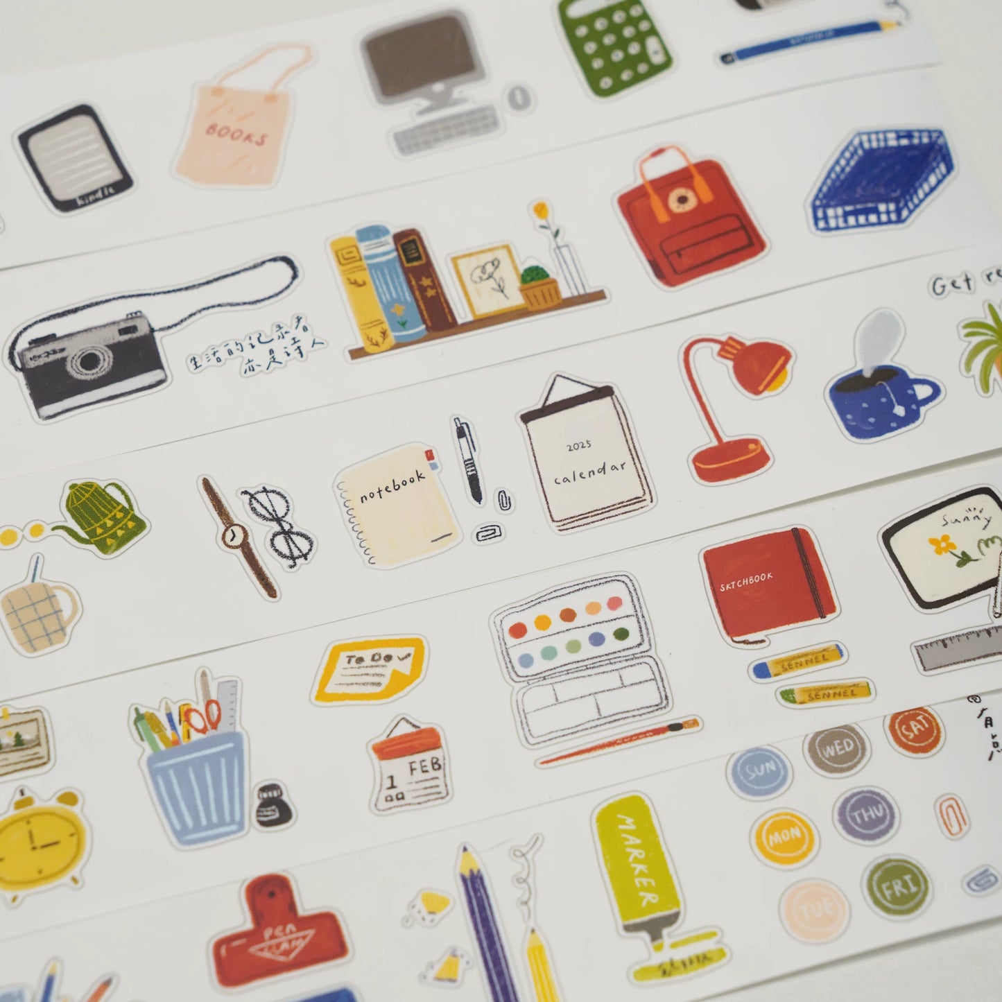 A Bit of A Studio【Going Out to Play】Pre-cut Stationery/Clips/Flowers/Mushrooms/Socks Washi/PET Tape
