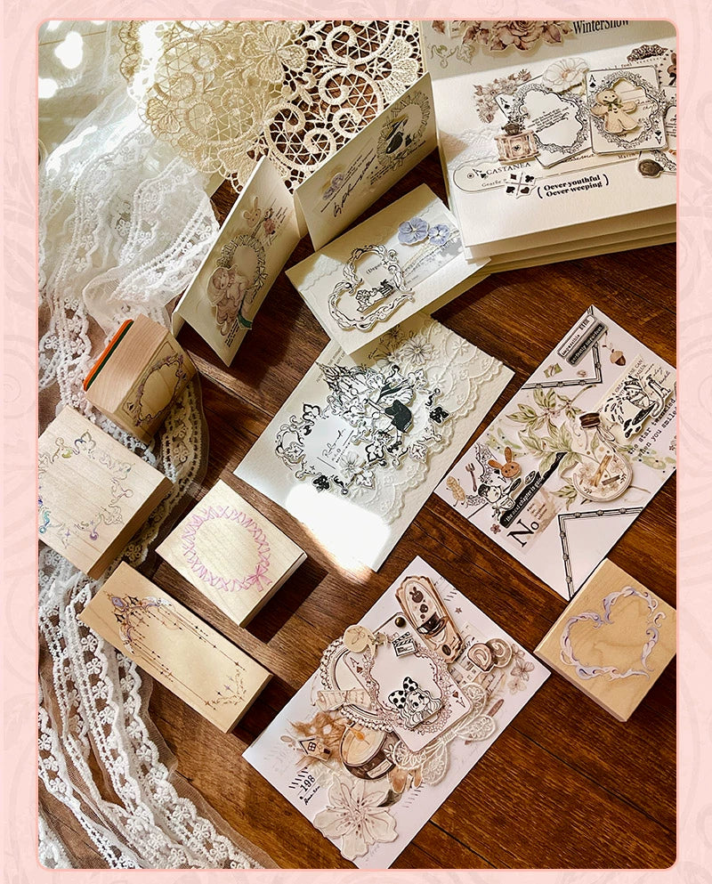 STARRY NIGHT Vol14【Fantastic Journey】Orginal Design Versatile Frame Maple Practical Frame Washi Tape Stamp