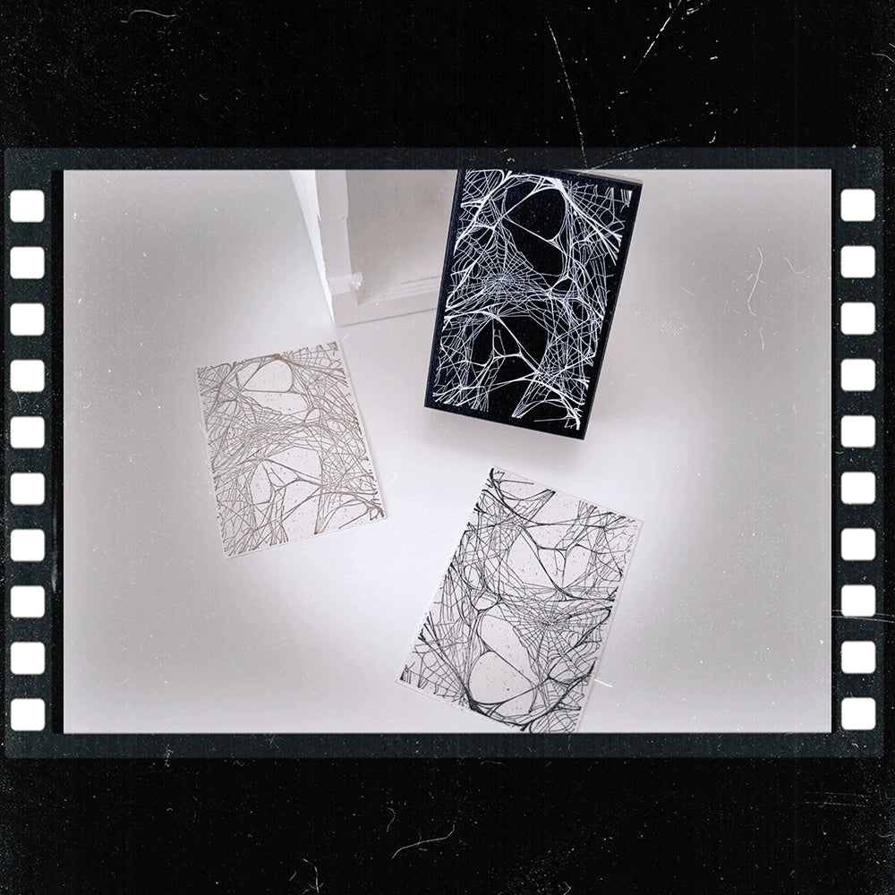 Simple Washi Tape【Unique-Cloud Smoke Stamp】Mist Shadow Wire Mesh Tree Advanced Versatile Background DIY