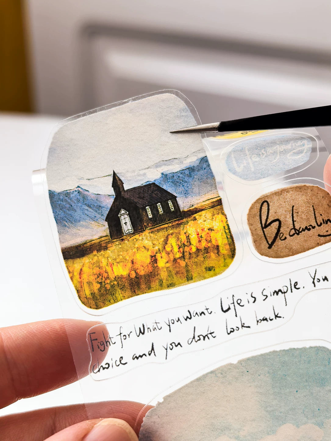 Wait Studio【Pick up Light Themed Scenery】Pre-cut Light Retro Washi/PET Tape