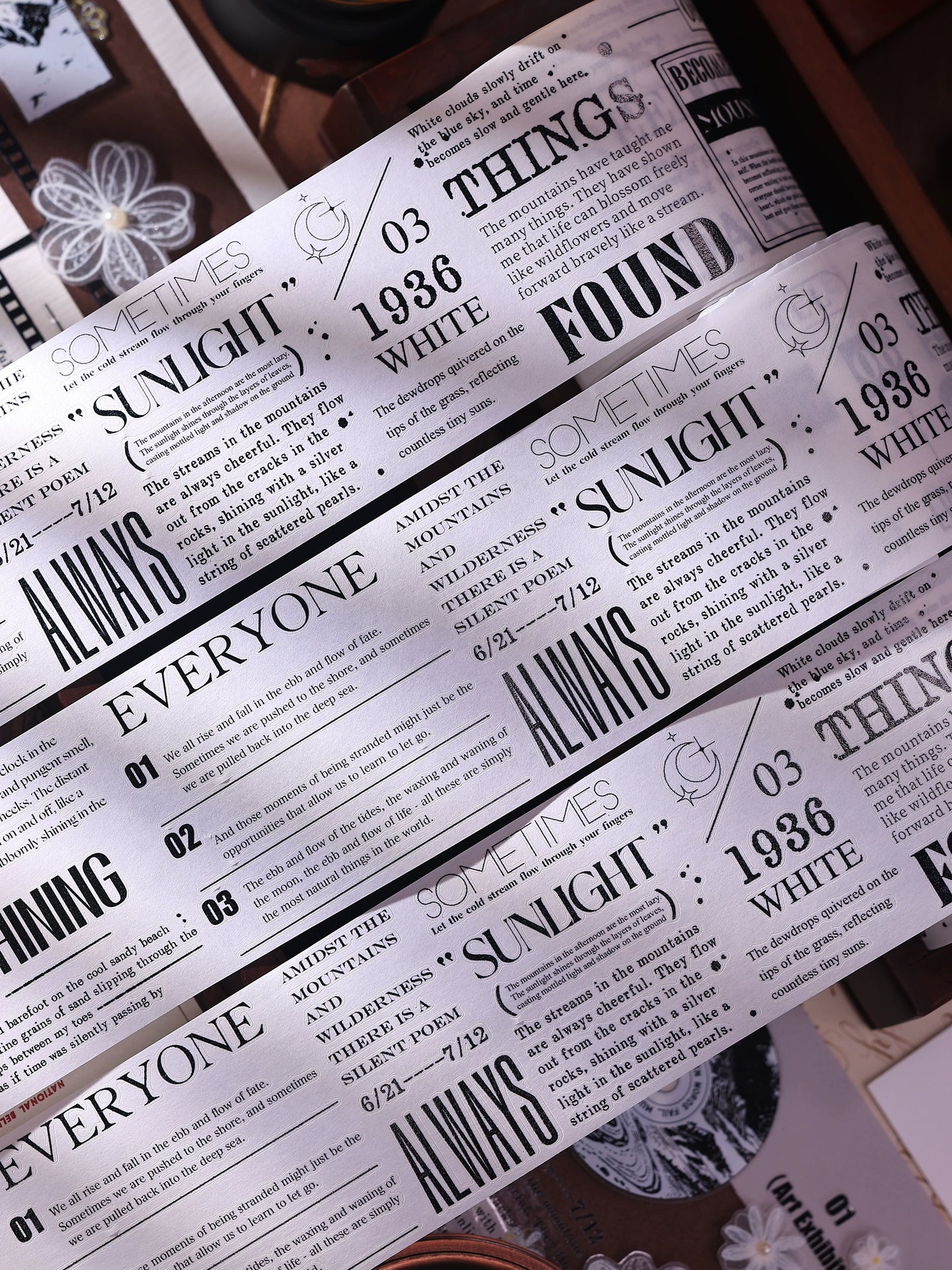 XiaoBaiJia【Paragraph】Light Retro Orginal Design Washi Pet Tape Landscape Stickers