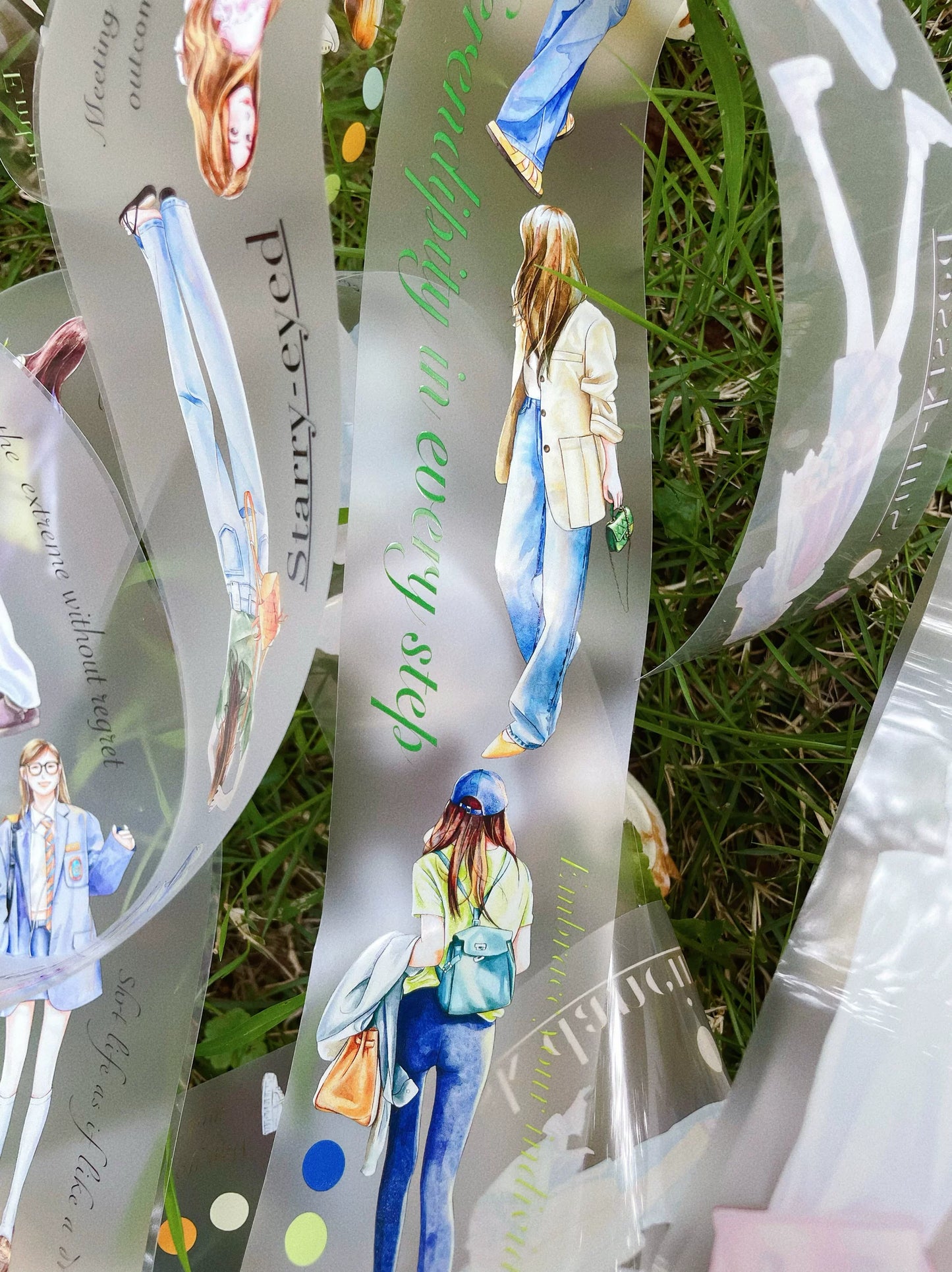 ZaoZao Vol1【Thousand Suns】Original Design Kiss-Cut Washi PET Tape Stickers,for Scrapbook Supplies,Journaling,Junk Journal,Bullet Journal,Planner Stickers