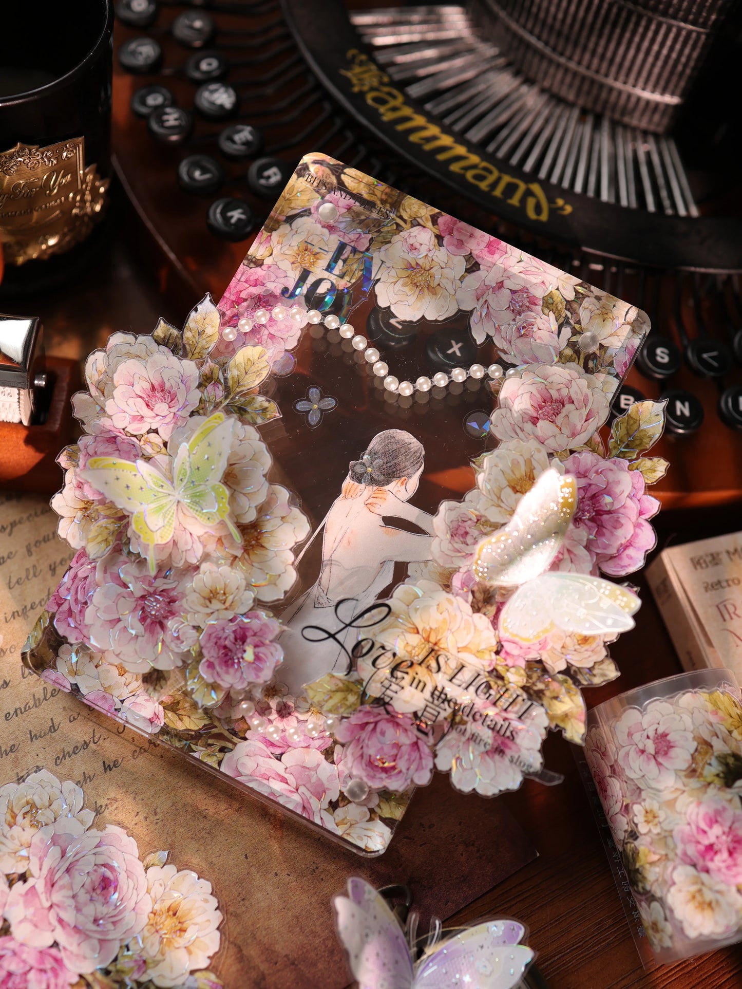 YiEr Vol17【Cicada Dream Butterfly】Kiss-cut Butterfly Washi Tape and PET Stickers