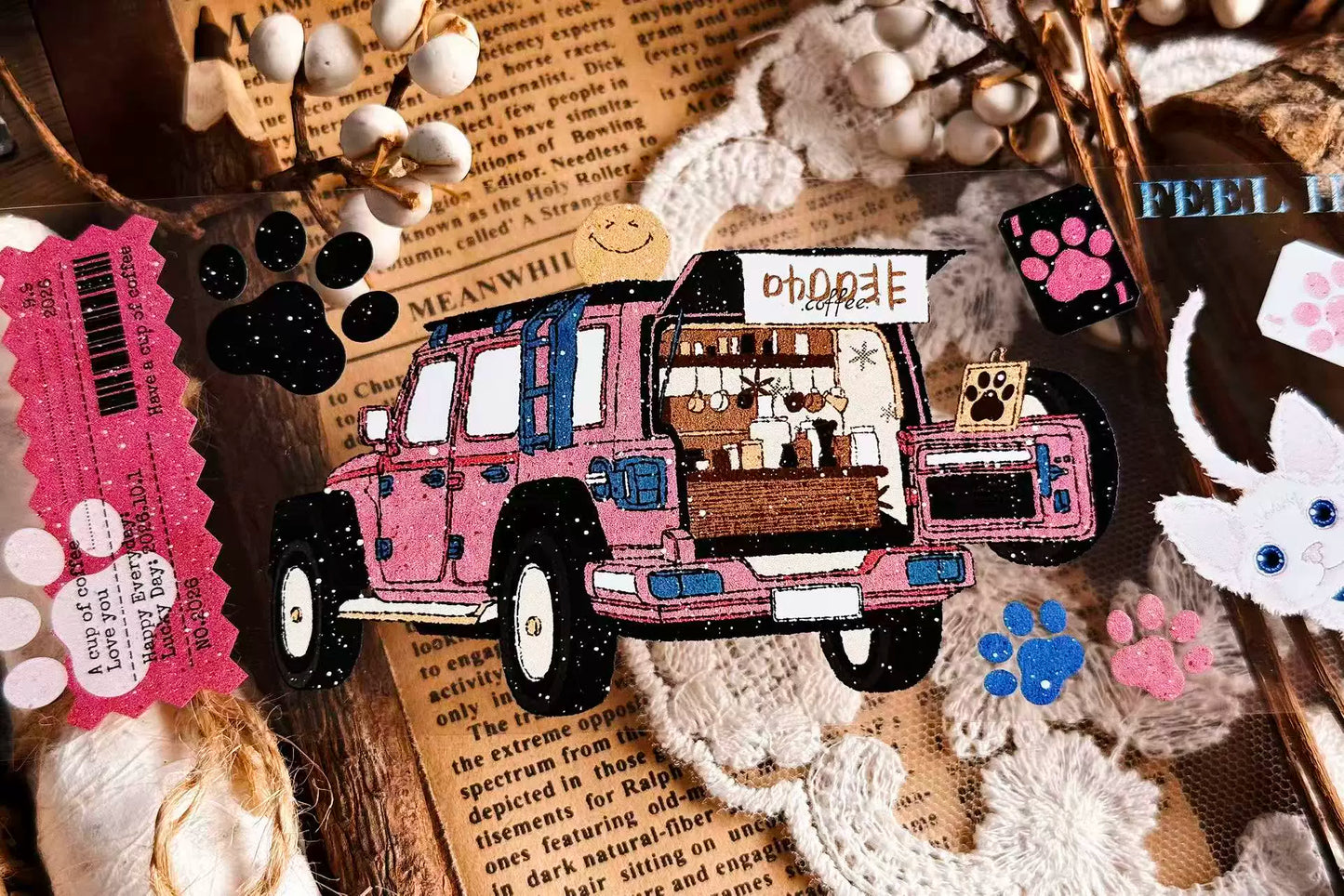 Linlanxi Vol14【I Allow Leisure Time】Original Design Retro Exquisite Vintage Decorative Washi/Pet Tape