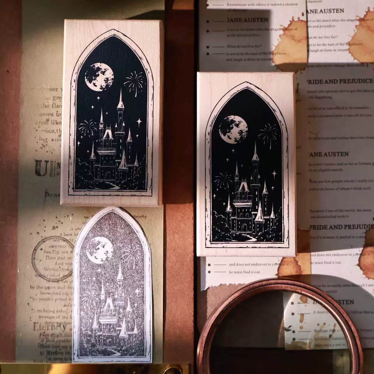 YiEr Vol14【Windows Stamp】Imported Maple Red Rubber and Maple Wood Stamp