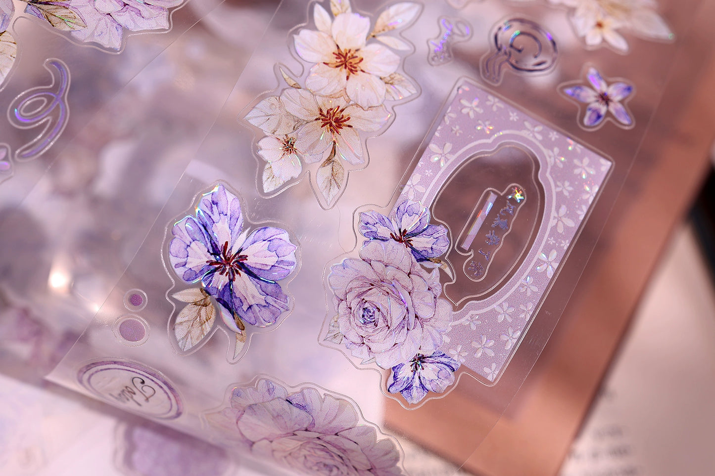 XiaoBaiJia【Rose Poetry】Light Retro Orginal Design Washi Pet Tape Landscape Stickers