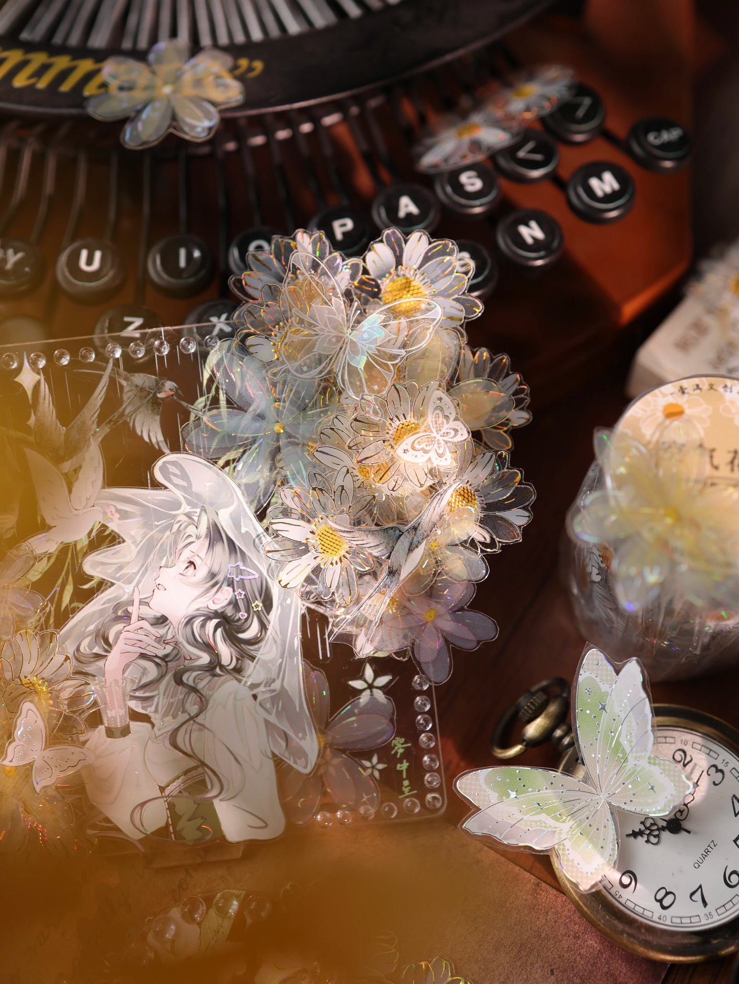 YiEr Vol17【Air Garden】Kiss-cut Floral Washi Tape and PET Stickers