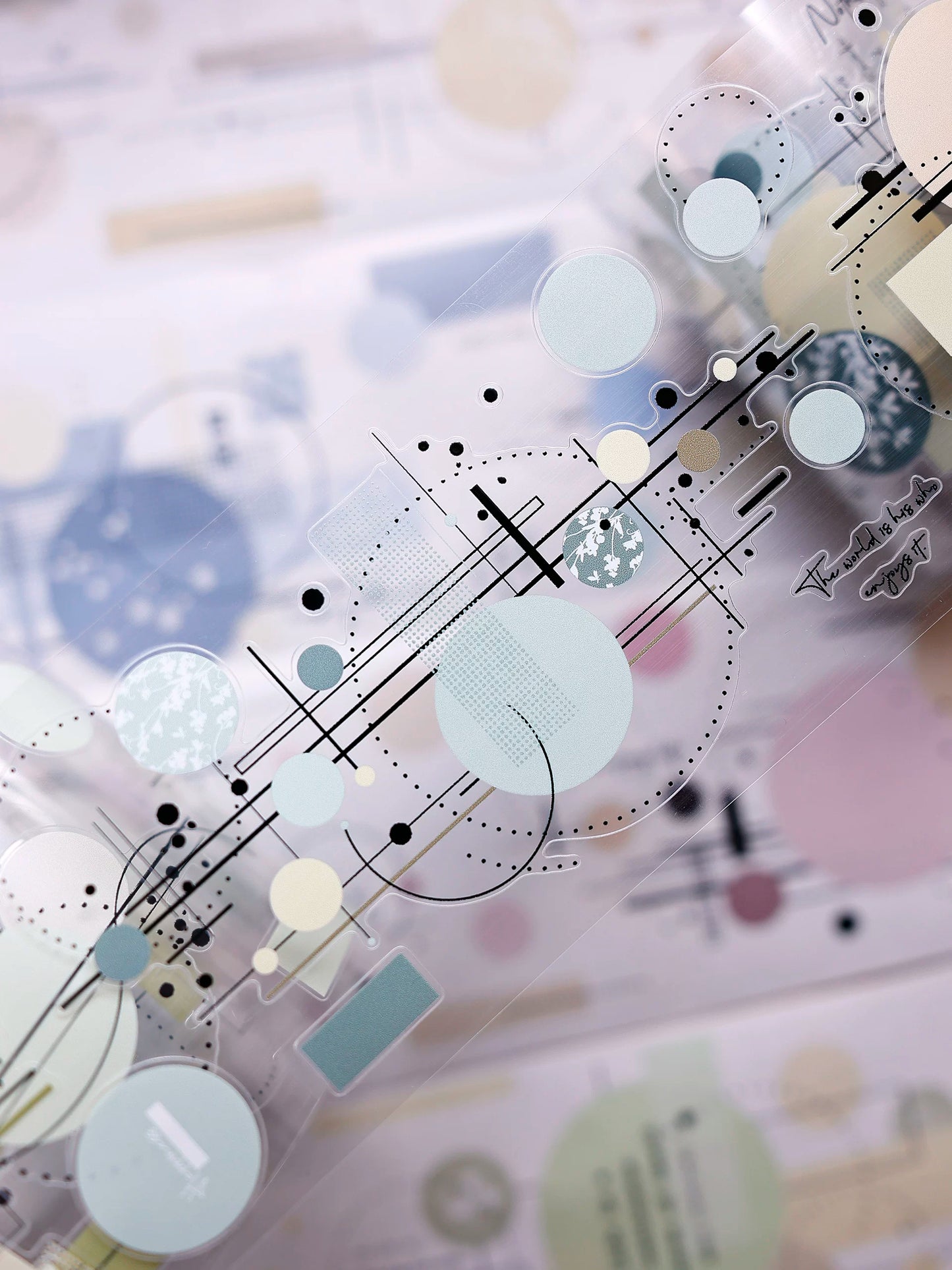 XiaoBaiJia Salt Series【Color Circle Collection】Pre-cut Orginal Design Washi/Pet Tape Light Retro Stickers