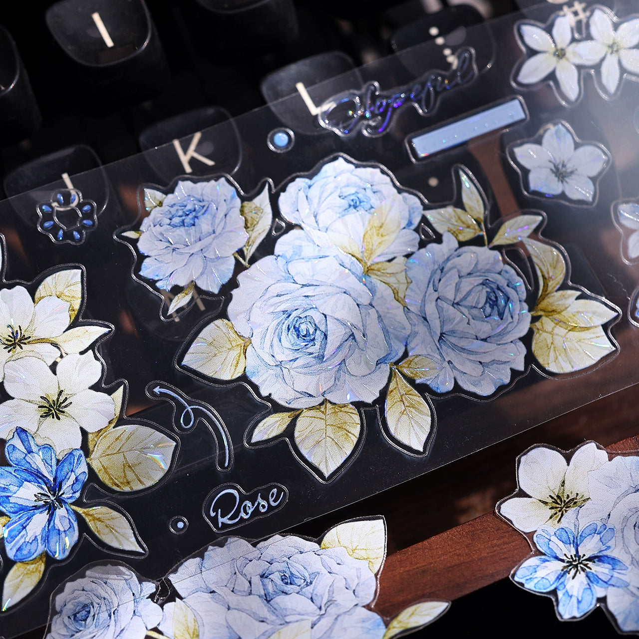 XiaoBaiJia【Jian Shi Blue】Light Retro Orginal Design Washi Pet Tape Landscape Stickers