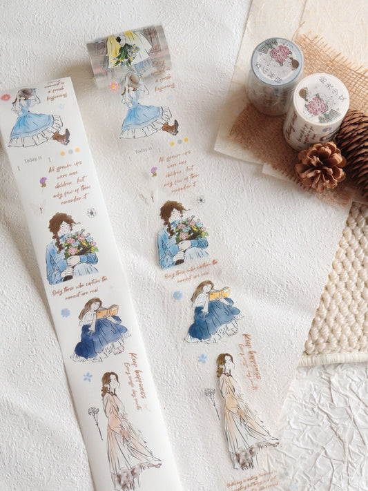 A Little Studio Vol2【Picking up the Light Girl】Washi Pet Light retro Tape