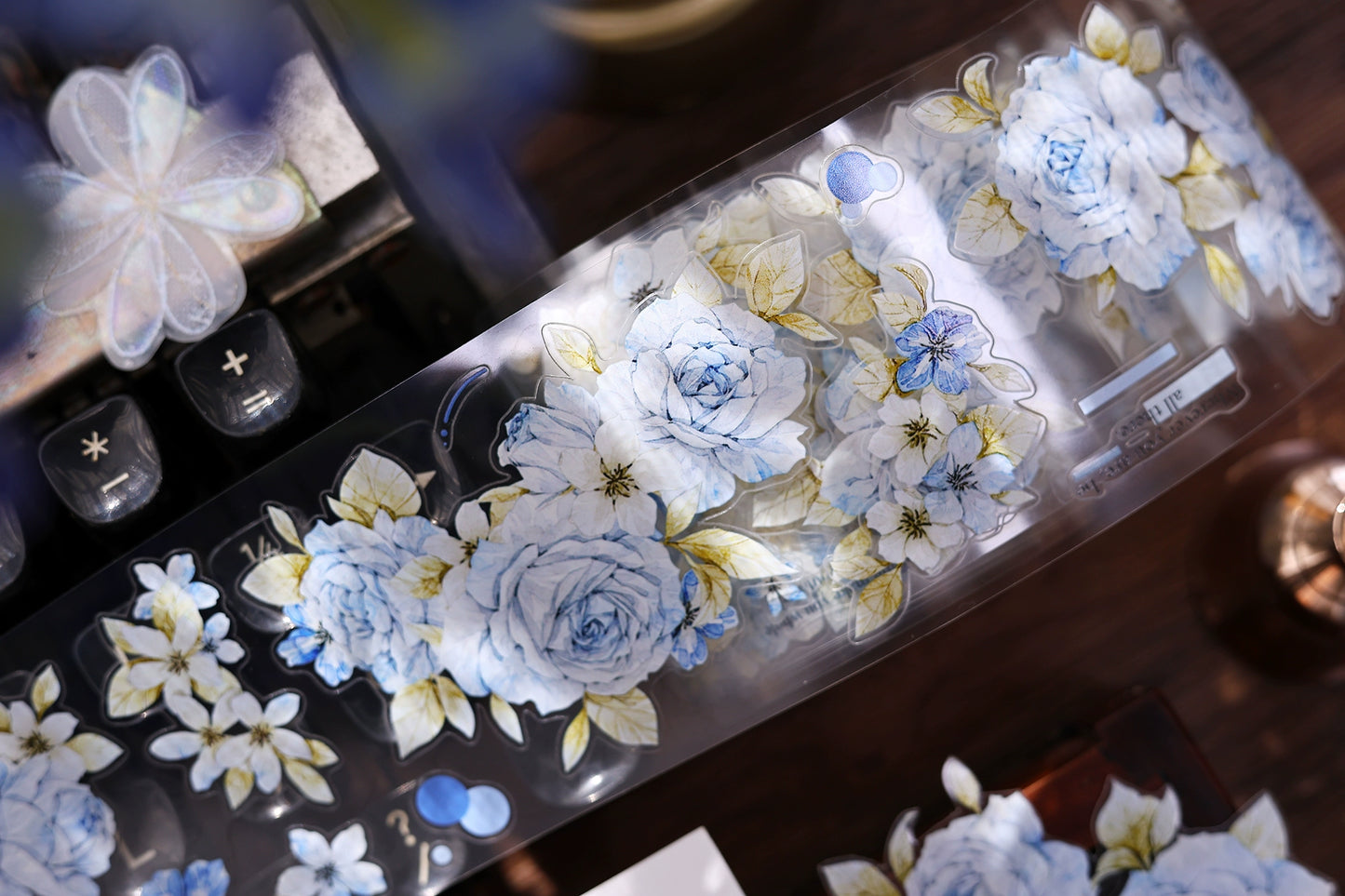 XiaoBaiJia【Jian Shi Blue】Light Retro Orginal Design Washi Pet Tape Landscape Stickers