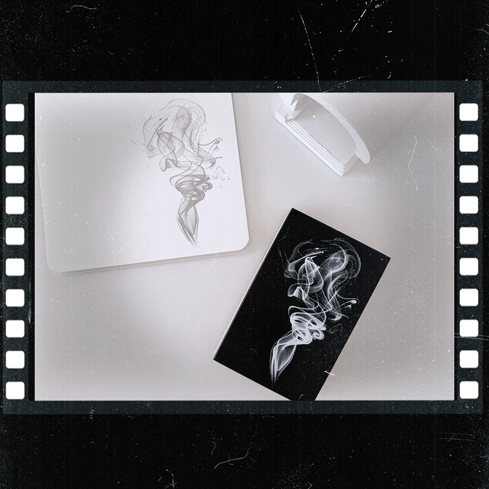 Simple Washi Tape【Unique-Cloud Smoke Stamp】Mist Shadow Wire Mesh Tree Advanced Versatile Background DIY