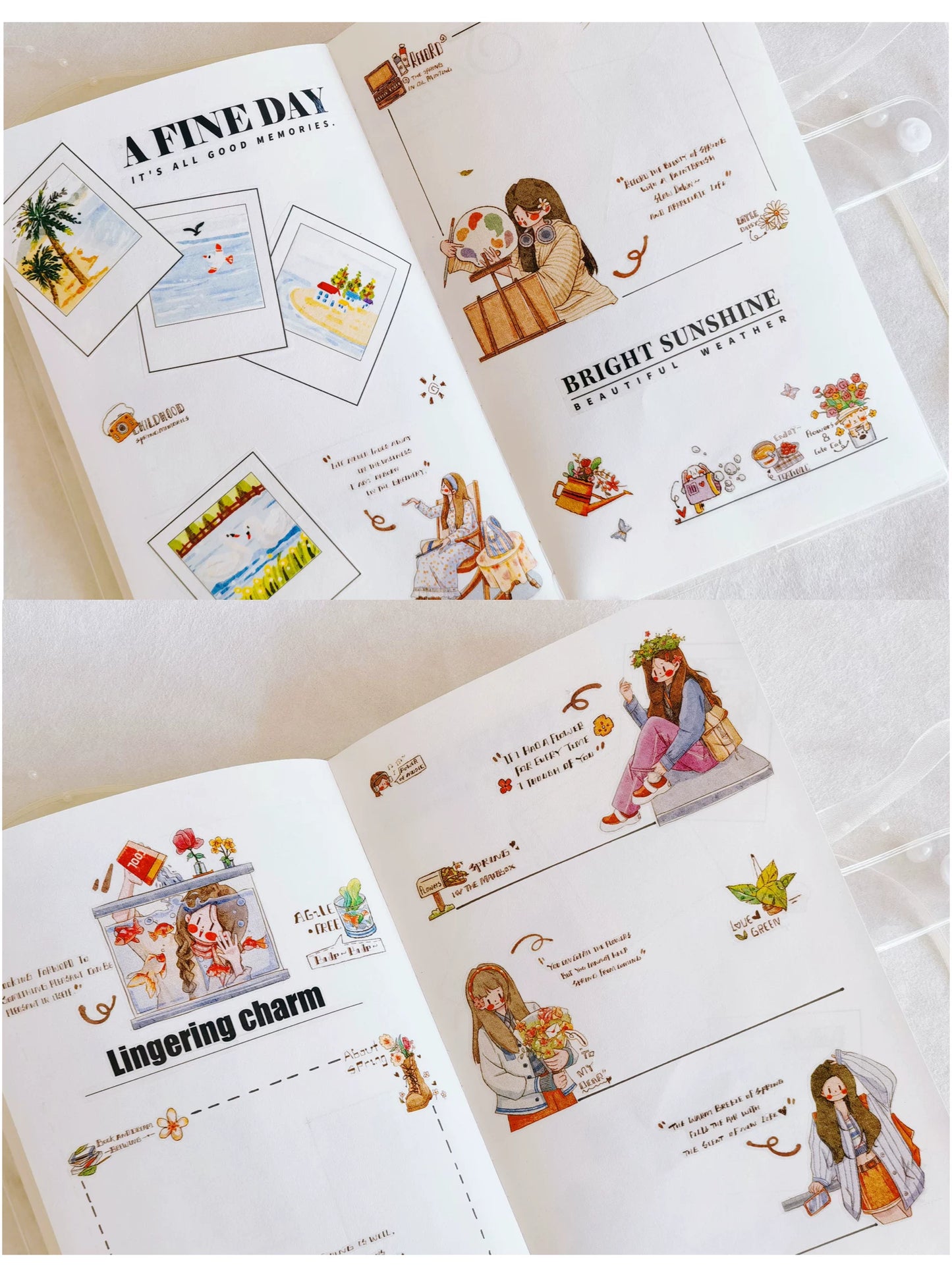 XingXing Vol7【Wandering Leisurely and Leisurely】 Pre-cut Salt based Spring Daily Light Retro Washi PET Tape