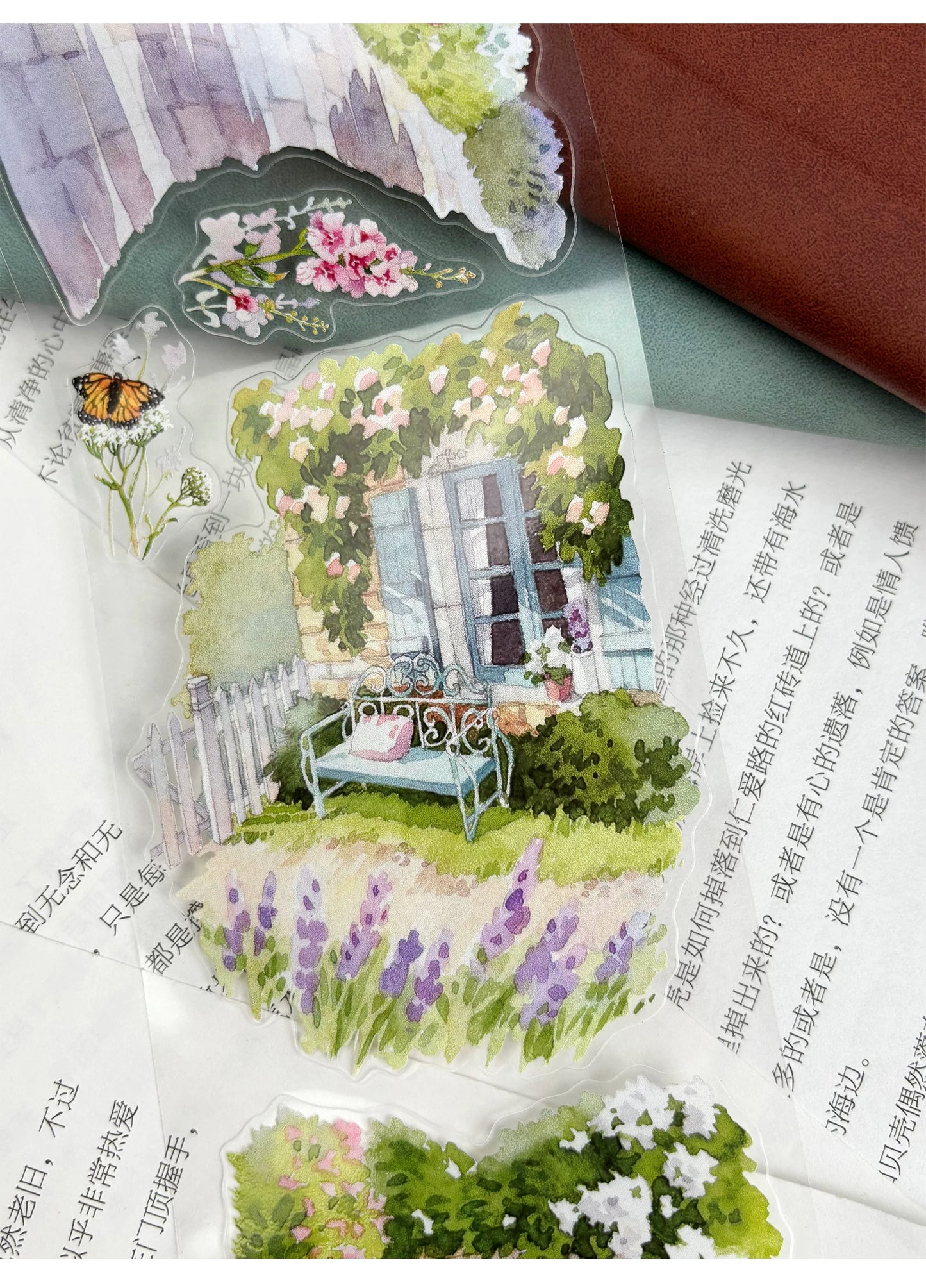 ZiYuanSu Vol15【Summer Garden Scene】Background Scene Pre-cut Washi PET Tape