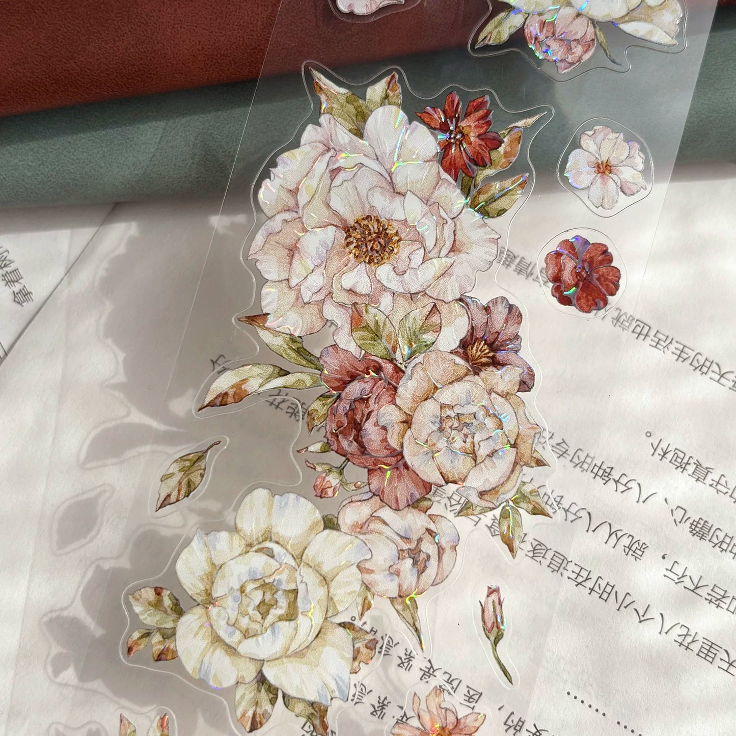ZiYuanSu Vol15【Flowers Cover the Branches】Kiss-cut Floral Washi Tape and PET Stickers