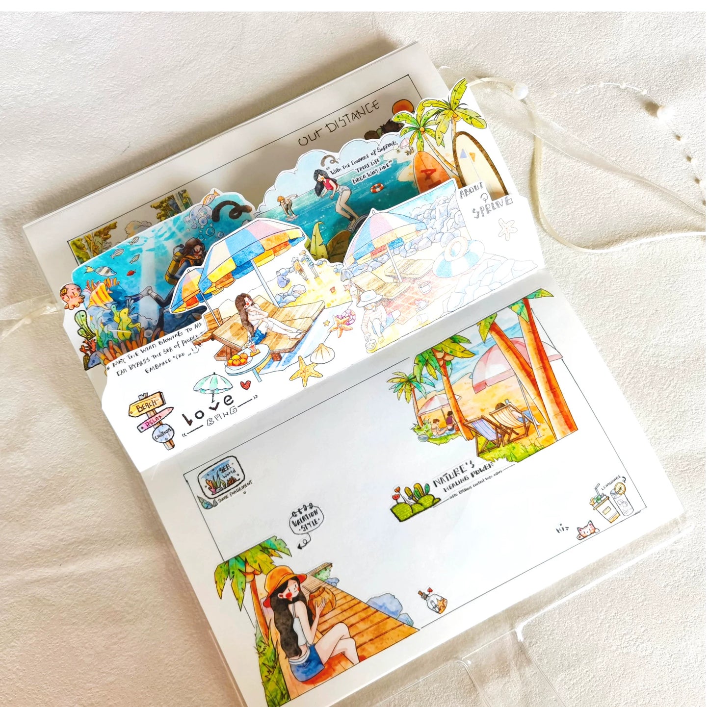 XingXing Vol8【Brave the Wind and Waves】 Pre-cut Light Retro,Outdoor Sports Mountain,Sea,Forest,Desert Scene Washi/PET Tape